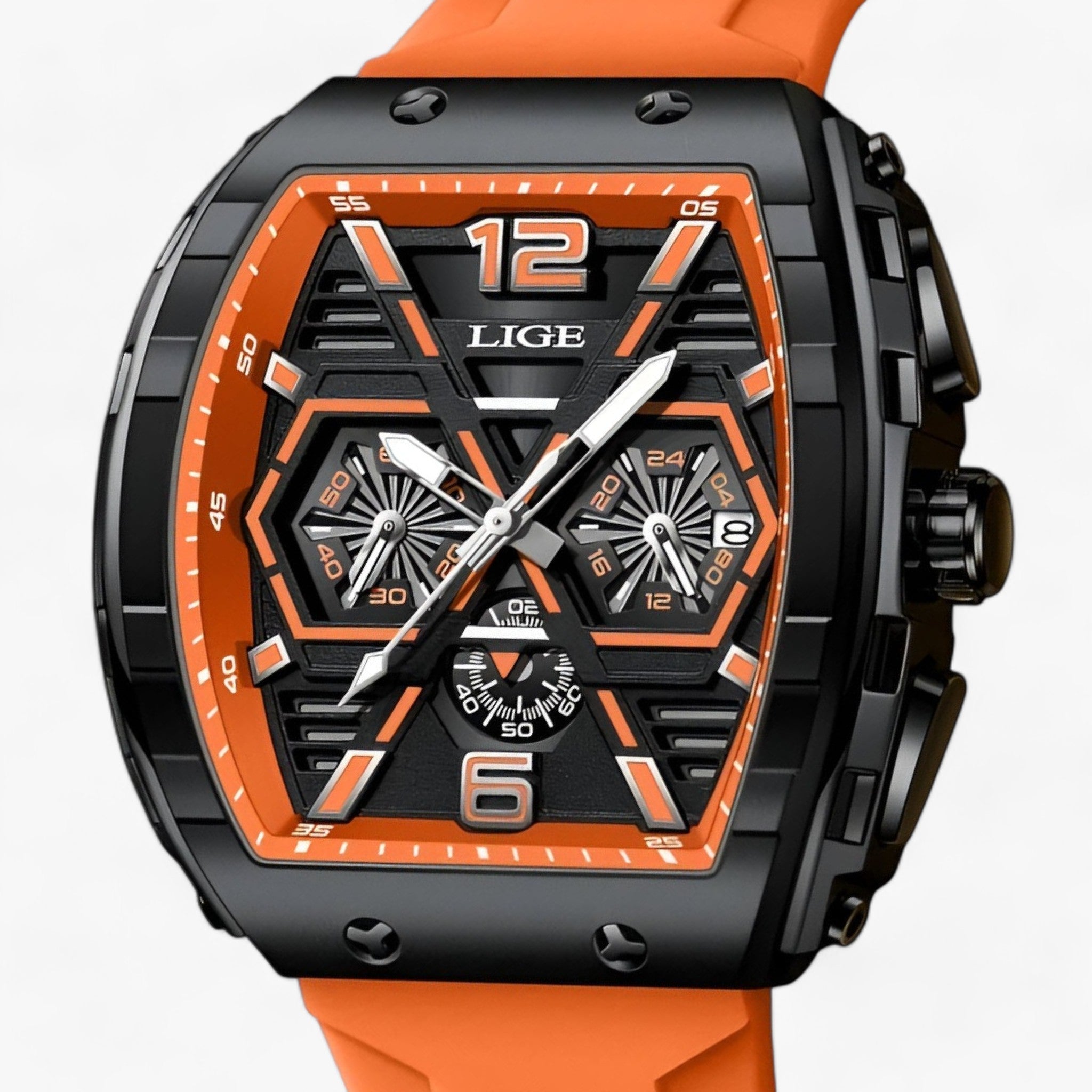 Orologio al Quarzo Esclusivo Resistente all'Acqua - Trasforma il Tuo Aspetto con Precisione Uomo - Arancione - acqua aspetto esclusivo men orologio orologio quarzo precisione quarzo resistente - Concept Palermo