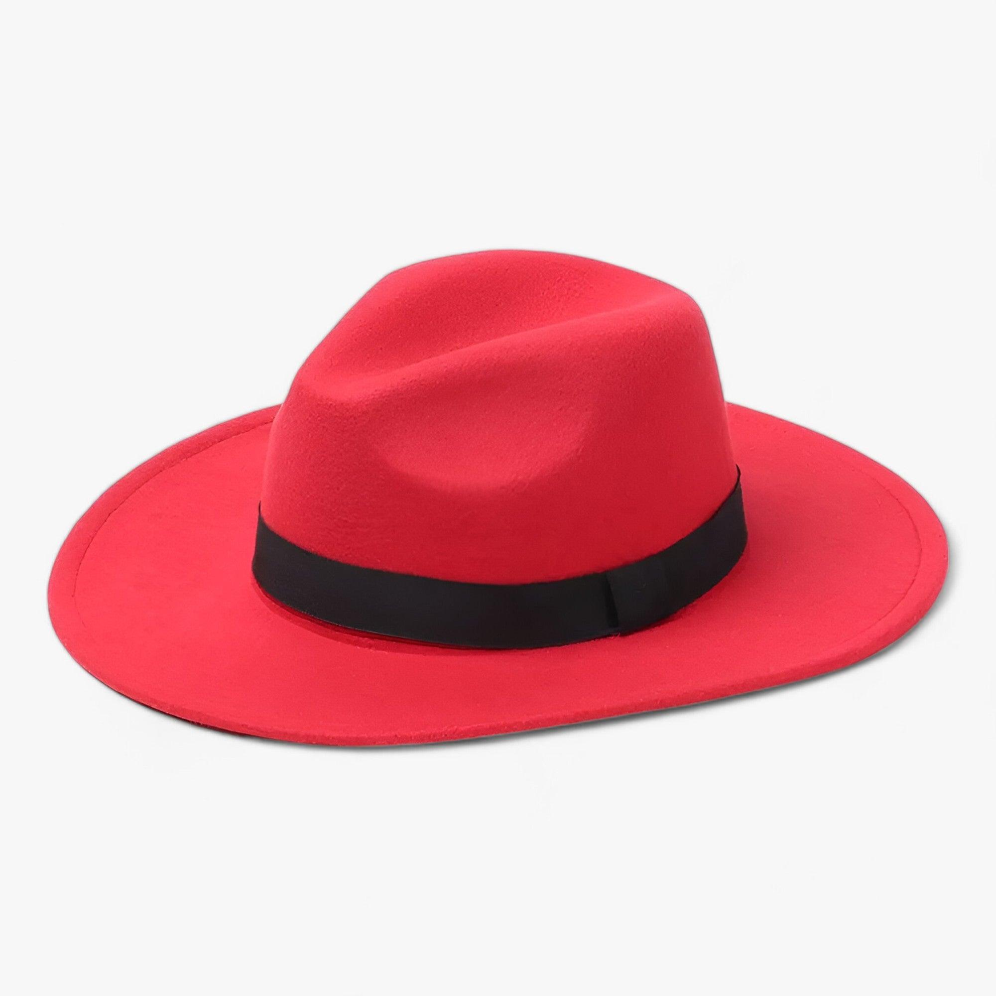 Cappello fedora vintage unisex in lana - Stile intramontabile per il clima fresco - Rosso - cappello cappello fedora clima fedora fresco Hat intramontabile lana stile sun hat WOMEN - Concept Palermo