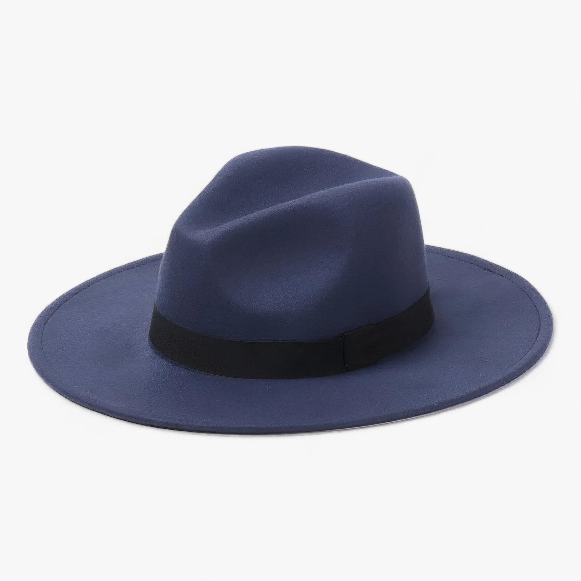 Cappello fedora vintage unisex in lana - Stile intramontabile per il clima fresco - Blu navy - cappello cappello fedora clima fedora fresco Hat intramontabile lana stile sun hat WOMEN - Concept Palermo