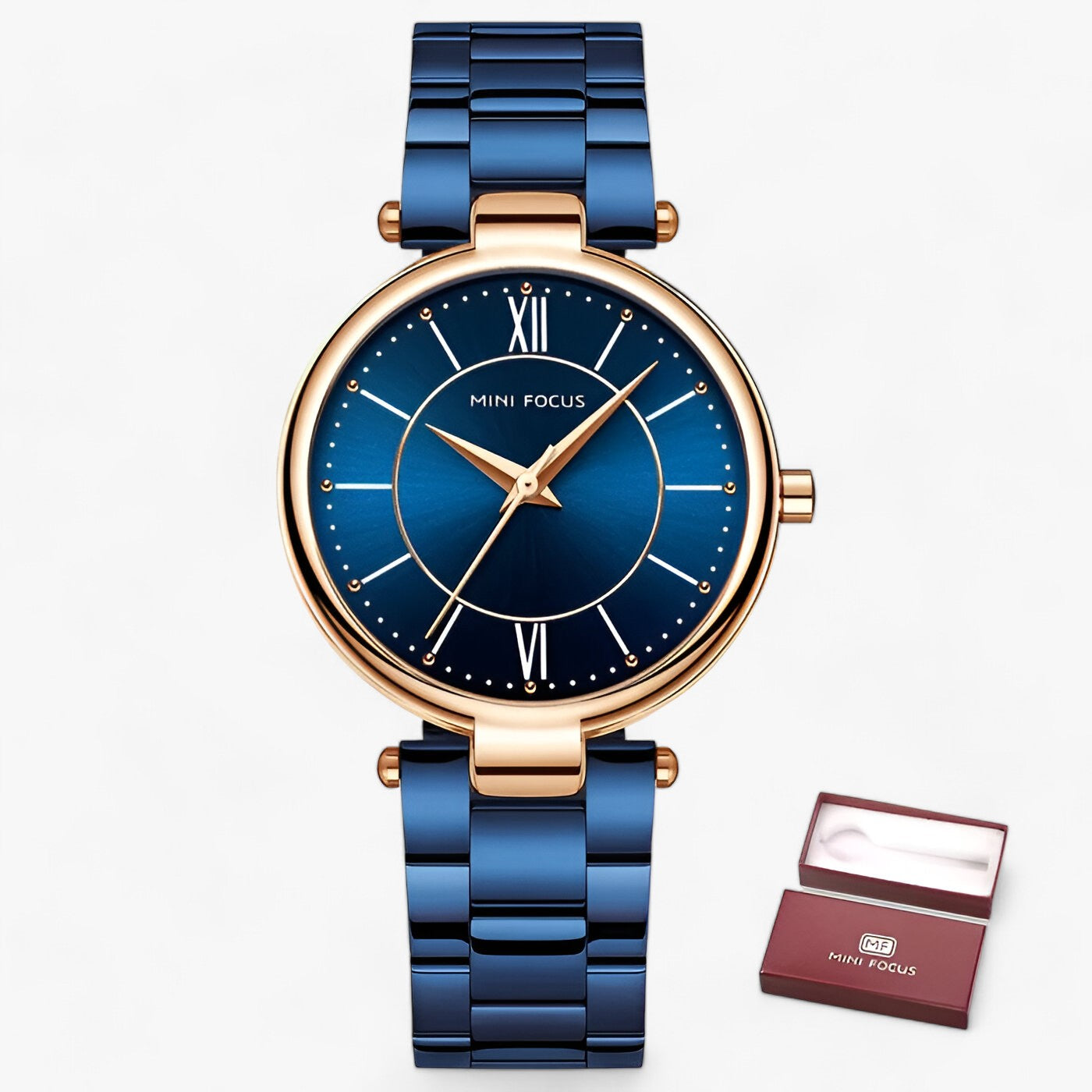 Orologio al Quarzo Stiloso - Design Trendy e Versatile Donna - Scatola blu - design donna orologio orologio quarzo quarzo stiloso trendy versatile watch for women watches women watch wrist watches for women - Concept Palermo