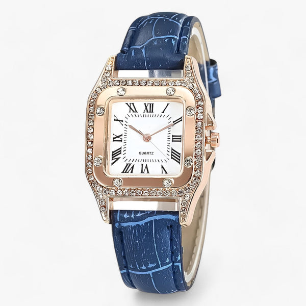 Quadrante Esclusivo in Pelle di Quarzo - Lusso Unito e Comfort Incomparabile - Blu - comfort esclusivo female watch incomparabile ladies watch Linen pelle quadrante quadrante esclusivo quarzo Unisex unito watch for women Waterproof women watch wrist watches for women - Concept Palermo