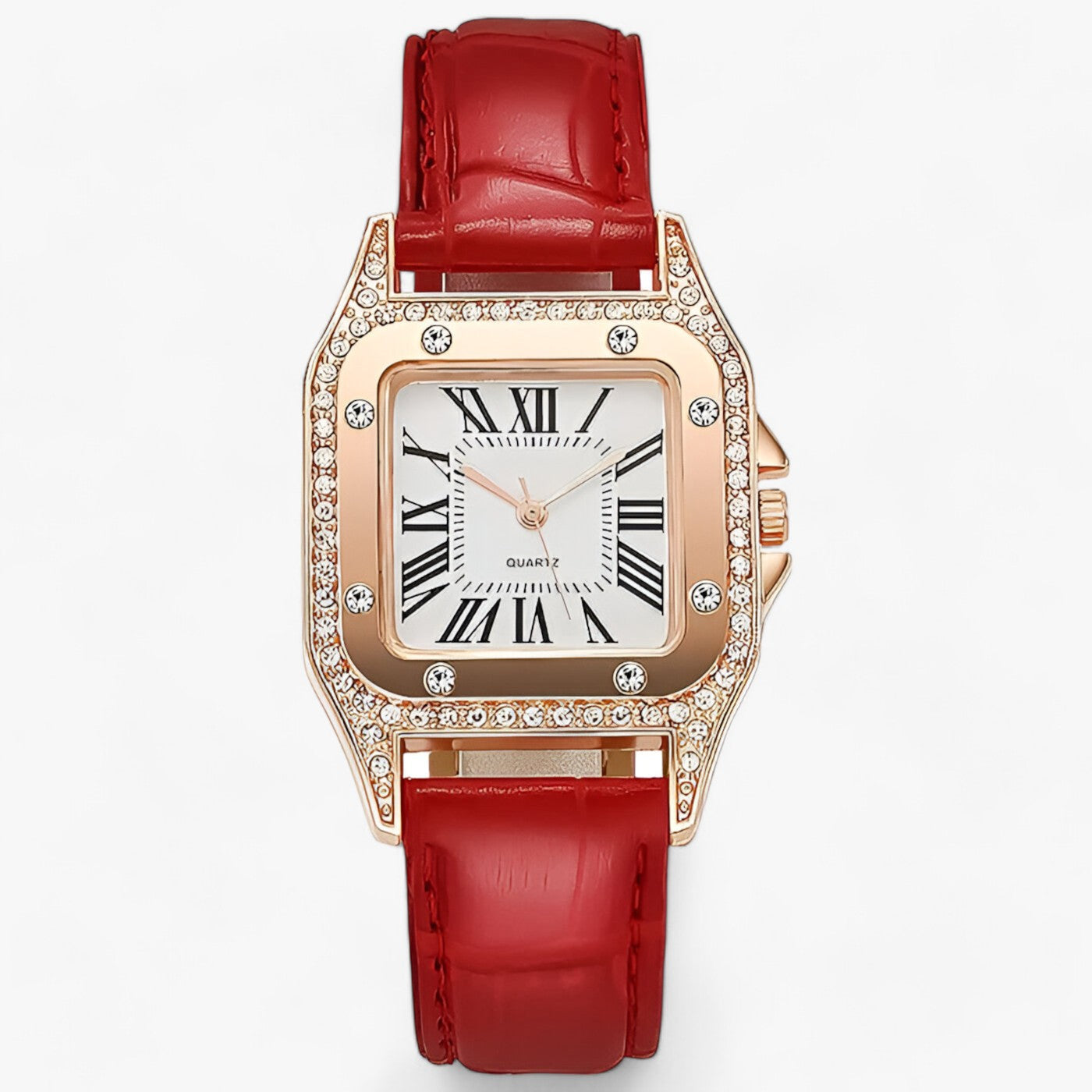 Quadrante Esclusivo in Pelle di Quarzo - Lusso Unito e Comfort Incomparabile - Rosso - comfort esclusivo female watch incomparabile ladies watch pelle quadrante quadrante esclusivo quarzo unito watch for women Waterproof women watch wrist watches for women - Concept Palermo