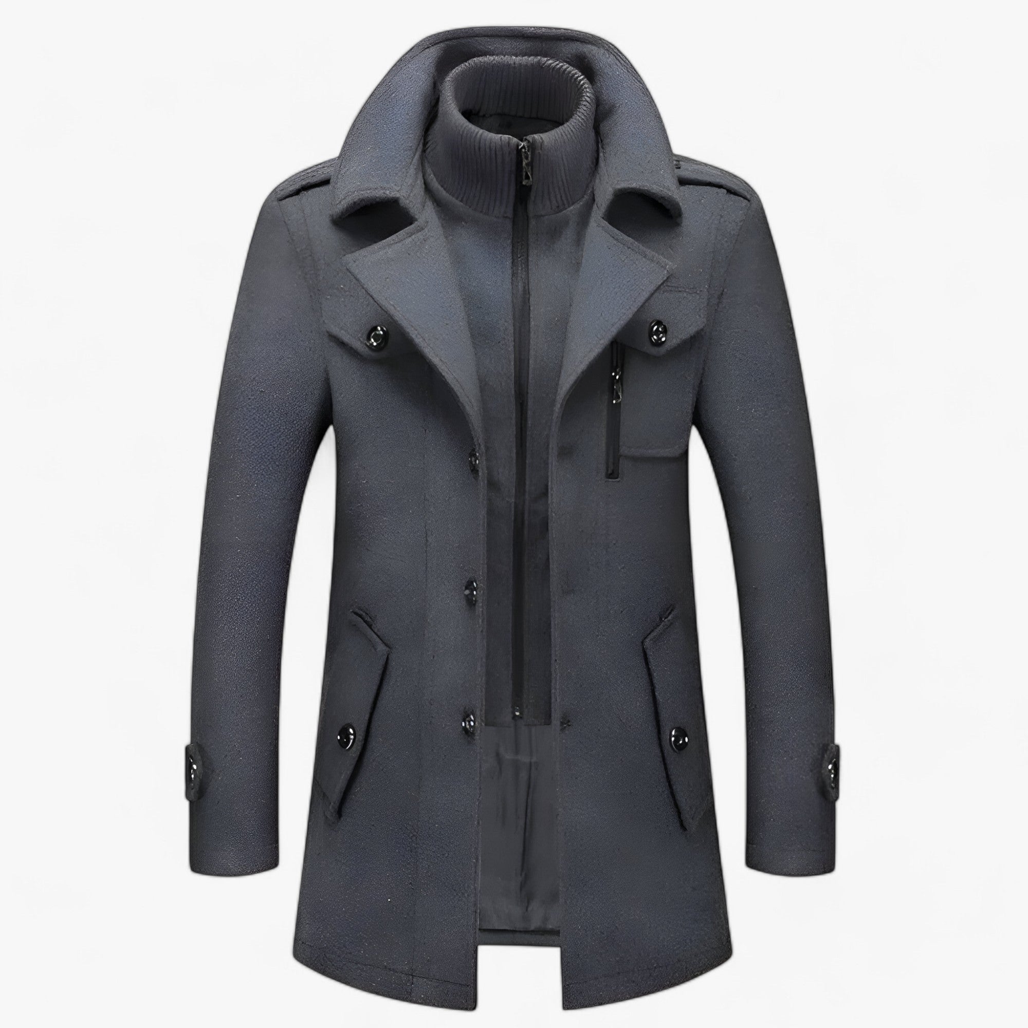 Giacca a vento lunga - Protettiva ed Uomo - Grigio - giacca giacca vento jacket for men Jackets & Coats lunga men's coats & jackets protettiva uomo vento winter jacket Winter jacket men - Concept Palermo