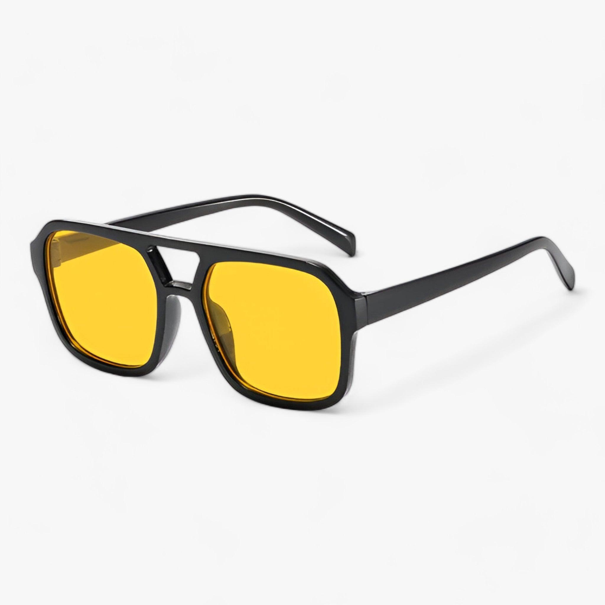 Occhiali da Sole Quadrati Unisex Vintage Retrò Protezione UV400 per Uomo e Donna - Giallo - Acrylic ADULT DLIDW EYEWEAR Mainland China occasioni occhi occhiali occhiali sole Polycarbonate protezione quadrati sole SQUARE sunglasses UV400 WOMEN - Concept Palermo