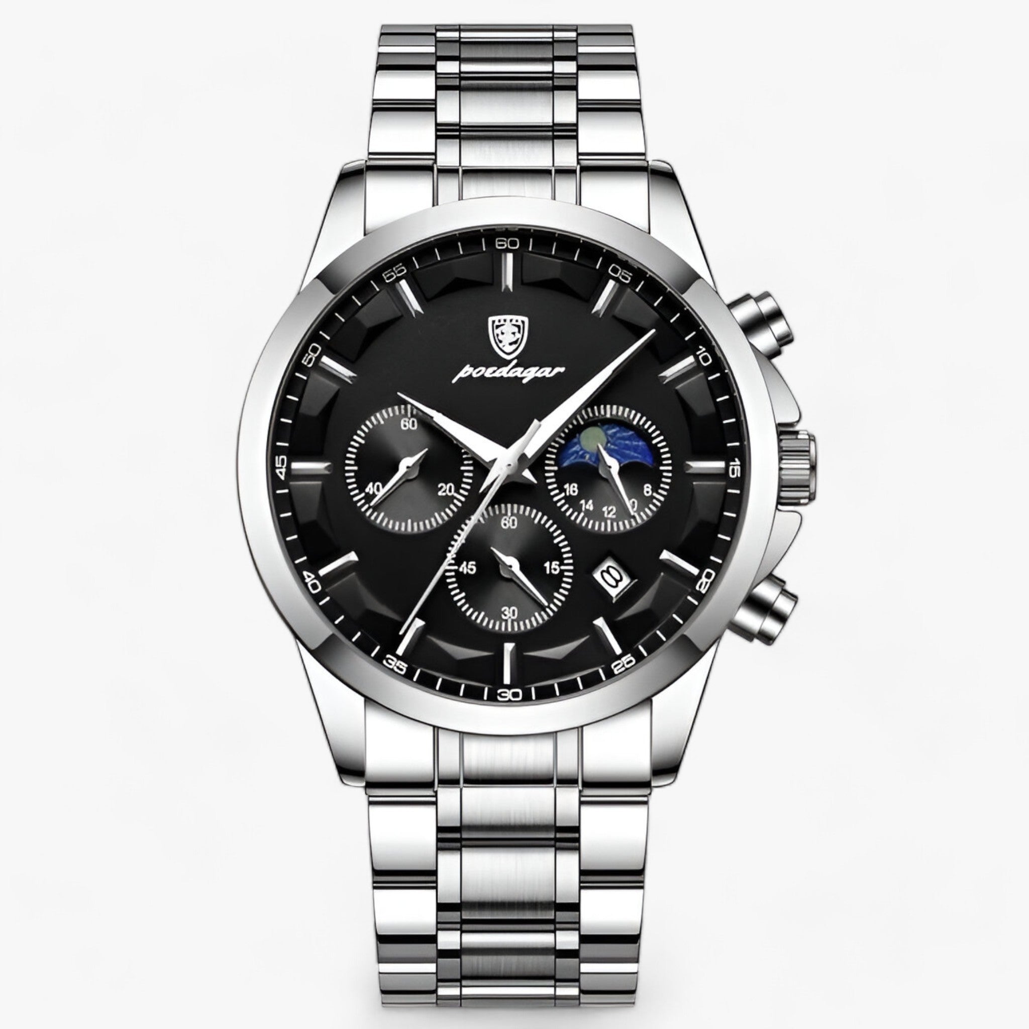 Orologio da Uomo - Eleganza e Precisione - Argento Nero S - accessoires eleganza horloges orologio orologio uomo precisione uomo watches - Concept Palermo