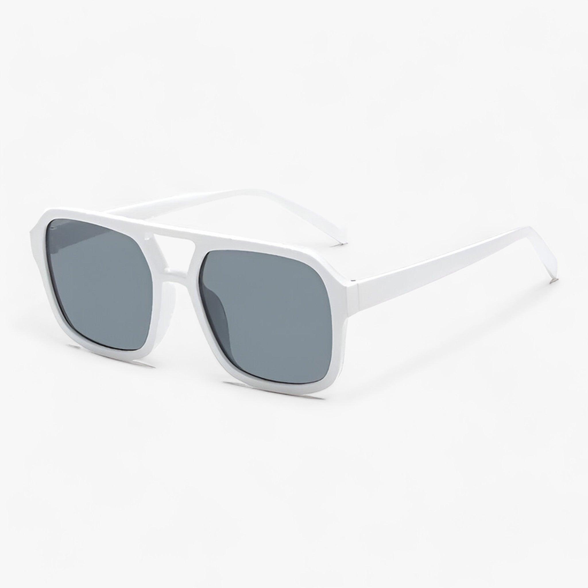Occhiali da Sole Quadrati Unisex Vintage Retrò Protezione UV400 per Uomo e Donna - Bianco - Acrylic ADULT DLIDW EYEWEAR Mainland China occasioni occhi occhiali occhiali sole Polycarbonate protezione quadrati sole SQUARE sunglasses UV400 WOMEN - Concept Palermo