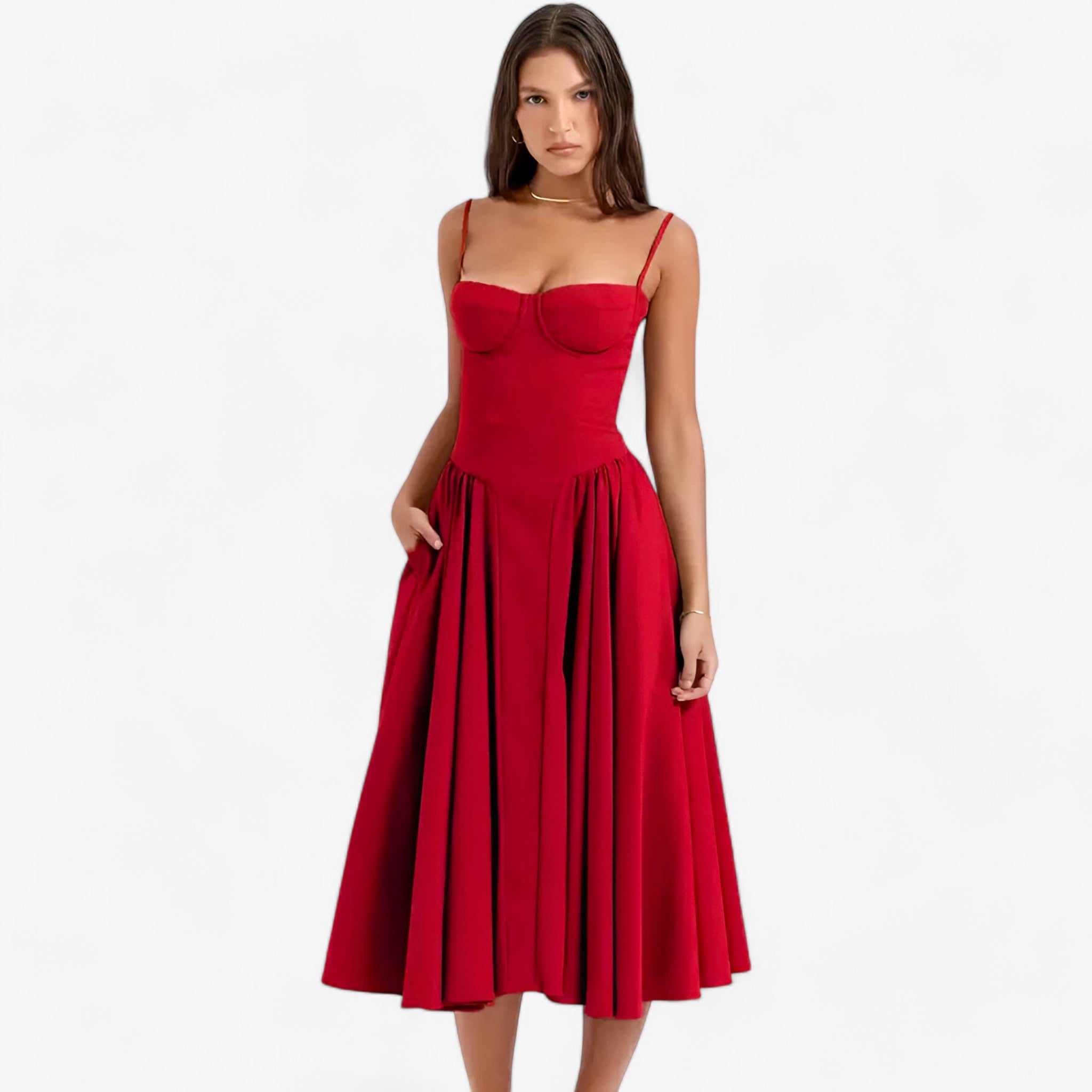 Abito Corsetto Elegante Uomo - Stile Senza Tempo per Ogni Occasione - Rosso - abito abito corsetto Complete Outfit corsetto dresses eleganza tempo uomo - Concept Palermo