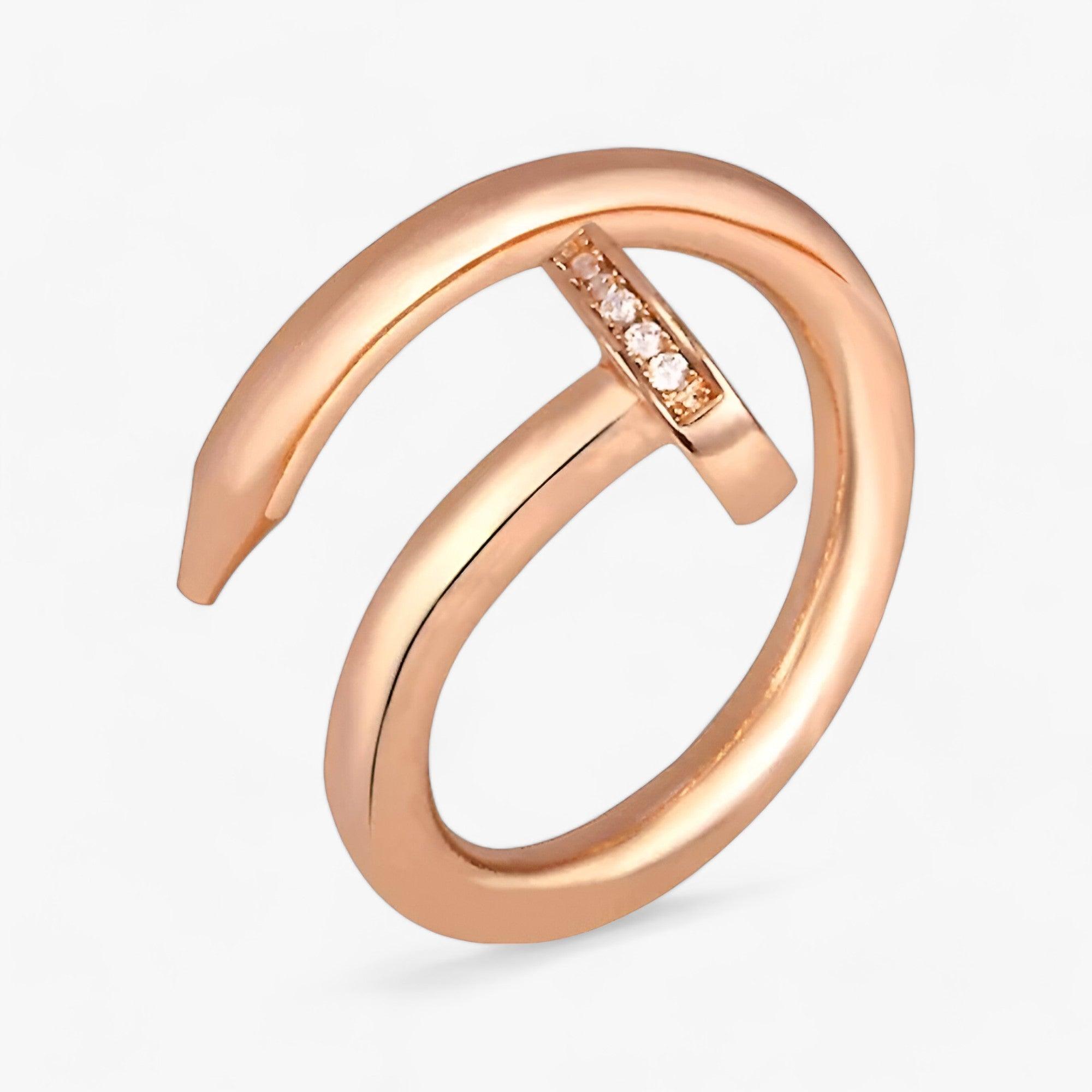 Anello con chiodo - Per uno stile trendy e versatile Donna - Oro rosa - anello anello chiodo chiodo donna jewelry Rings stile trendy versatile womens ring - Concept Palermo