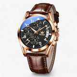 Lysende Waterdicht Quartz Horloge voor Heren, Elegant en Duurzaam