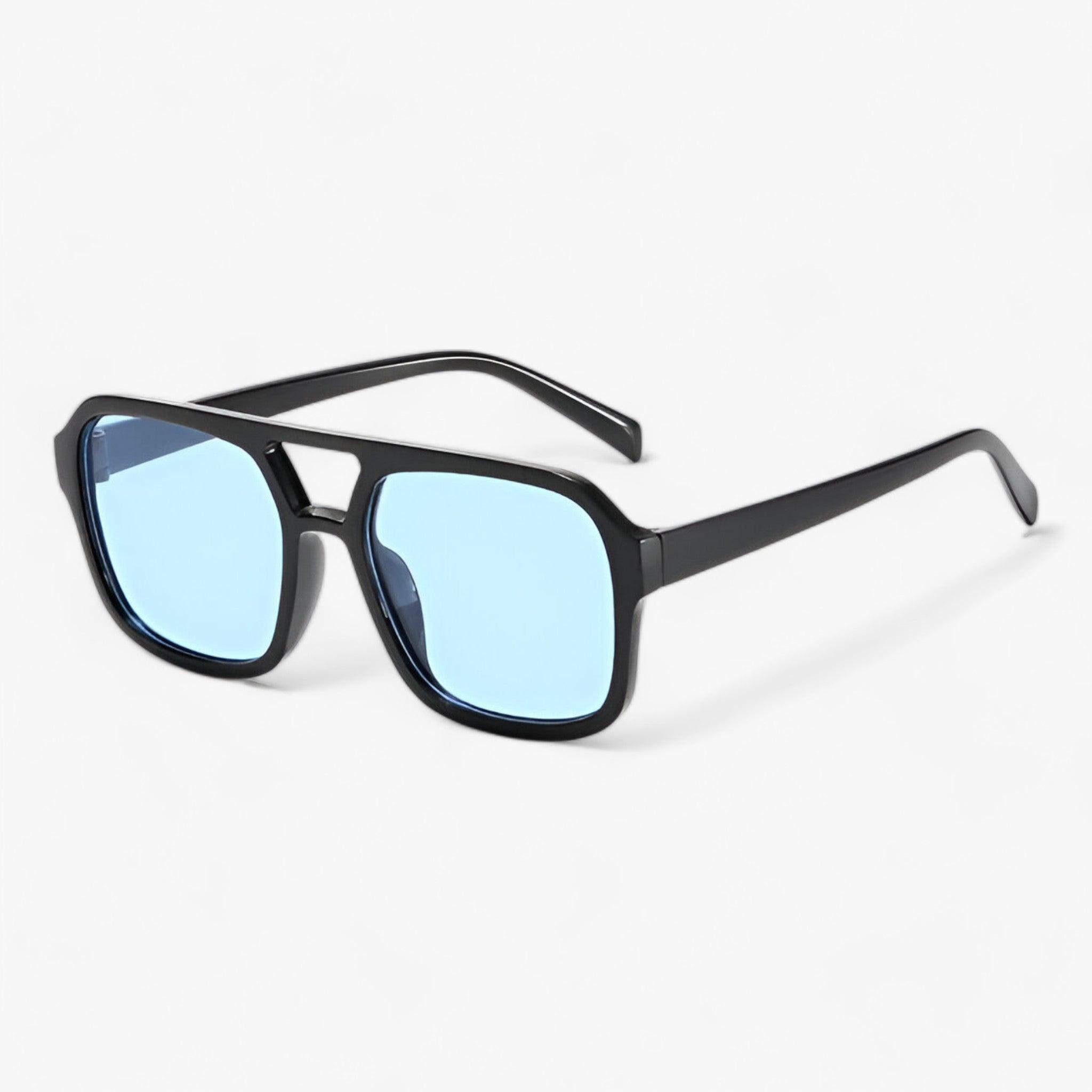 Occhiali da Sole Quadrati Unisex Vintage Retrò Protezione UV400 per Uomo e Donna - Blu argento - Acrylic ADULT DLIDW EYEWEAR Mainland China occasioni occhi occhiali occhiali sole Polycarbonate protezione quadrati sole SQUARE sunglasses UV400 WOMEN - Concept Palermo