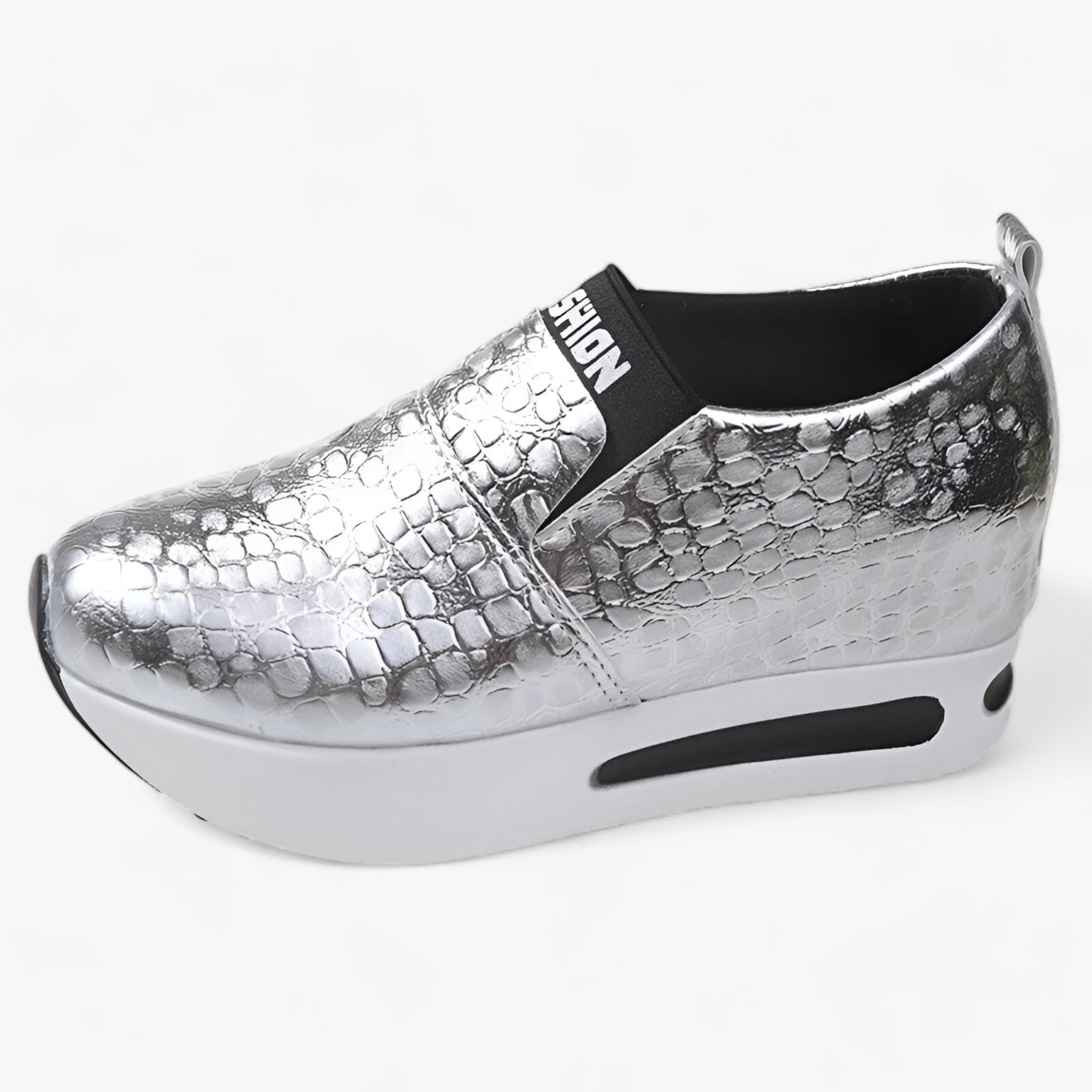 Sneakers con Piattaforma Chic e Confortevoli – Il Equilibrio tra Stile e Benessere Pelle Uomo - Argento - benessere chic confortevoli equilibrio pelle piattaforma shoes sneakers WOMEN - Concept Palermo