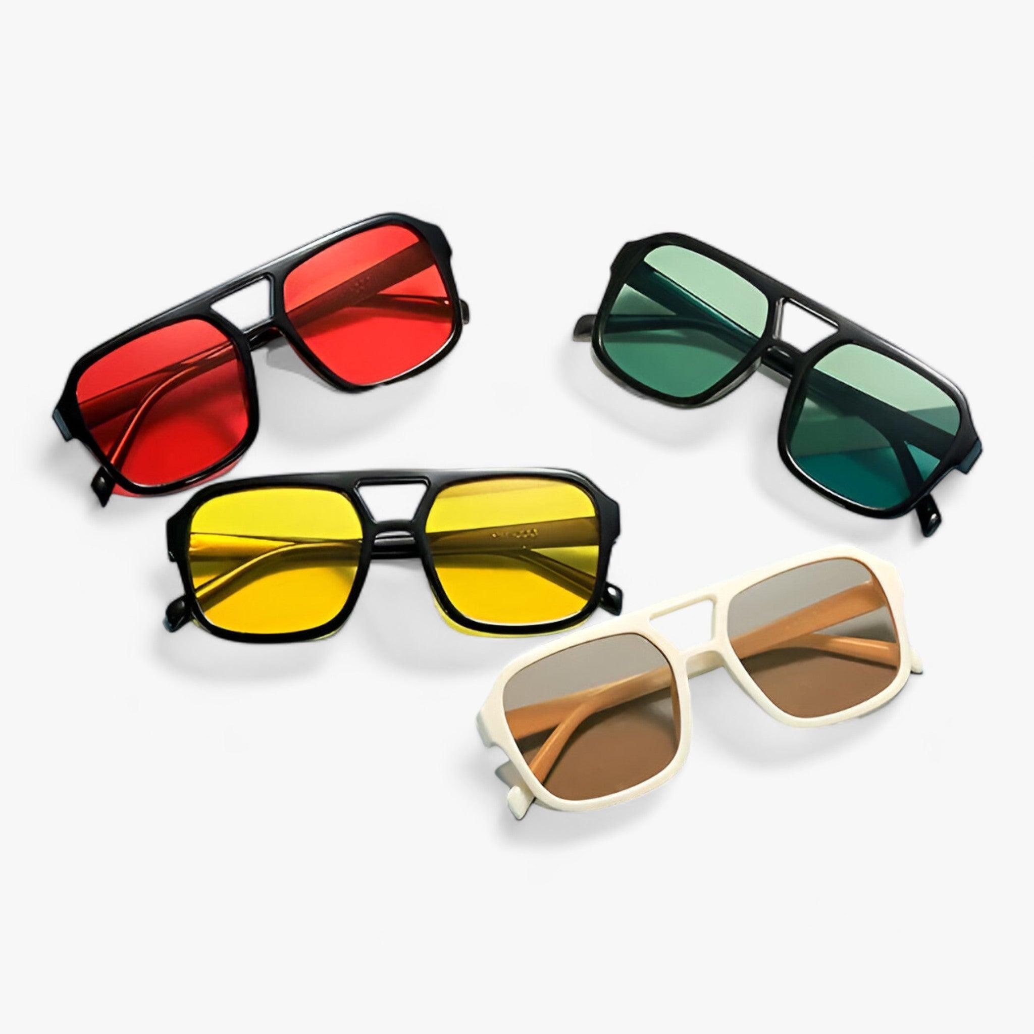 Occhiali da Sole Quadrati Unisex Vintage Retrò Protezione UV400 per Uomo e Donna - - Acrylic ADULT DLIDW EYEWEAR Mainland China occasioni occhi occhiali occhiali sole Polycarbonate protezione quadrati sole SQUARE sunglasses UV400 WOMEN - Concept Palermo