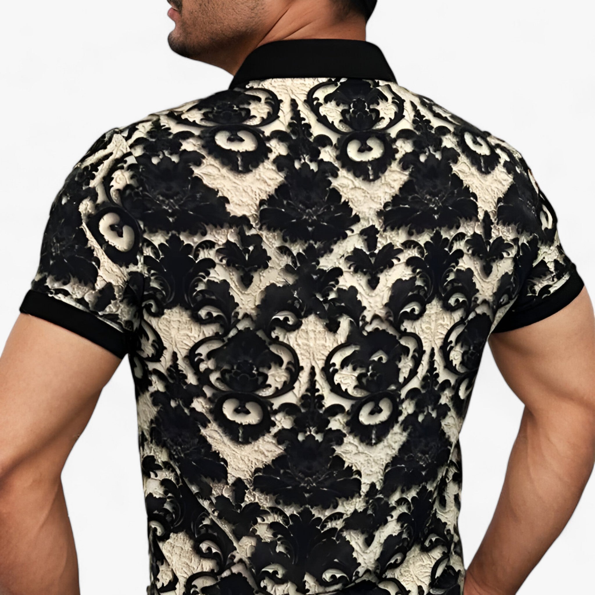 Camicia con colletto a strappo con stampa floreale 3D - Design moderno con comfort Uomo - - camicia camicia colletto colletto comfort cotton polo shirt design floreale men's polo shirt men's top clothes stampa - Concept Palermo