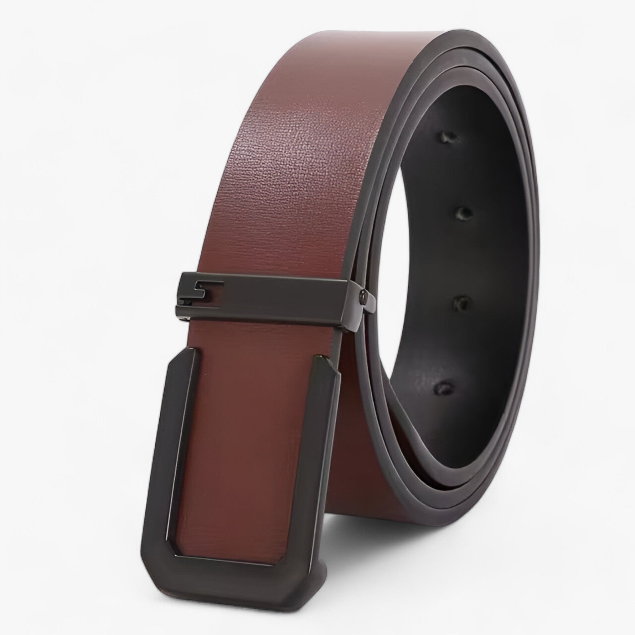 Cintura Uomo in Vera Pelle Nera - Lusso Artigianale per Stile Distinto - Cioccolato - cintura cintura vera pelle stile vera women's belt - Concept Palermo