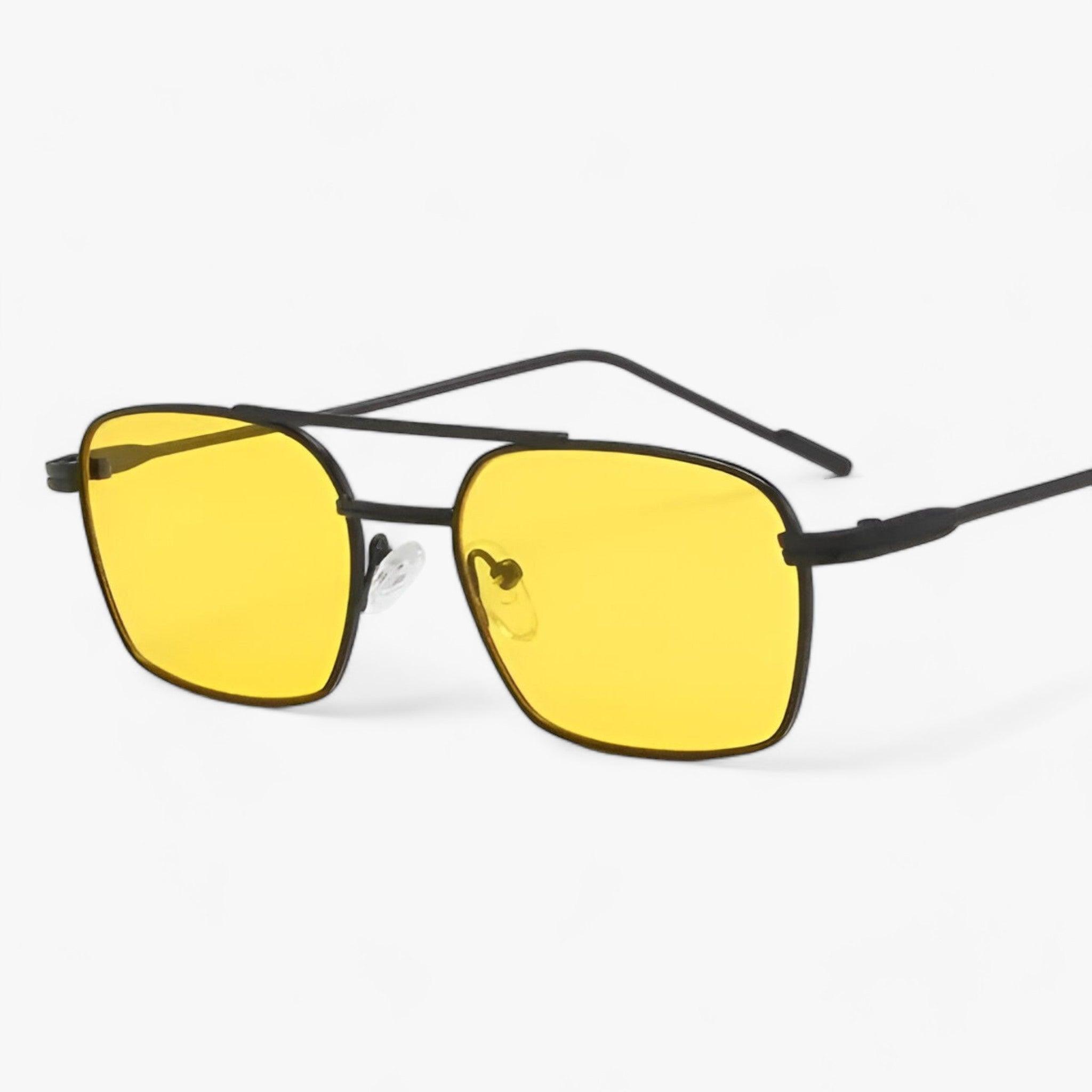 Occhiali da sole vintage in metallo: ideali per proteggere gli occhi - Nero-giallo - ADULT ALLOY EYEWEAR ideali Mainland China metallo NONE occhi occhiali occhiali sole Polycarbonate proteggere Rectangle sole sunglasses WOMEN - Concept Palermo