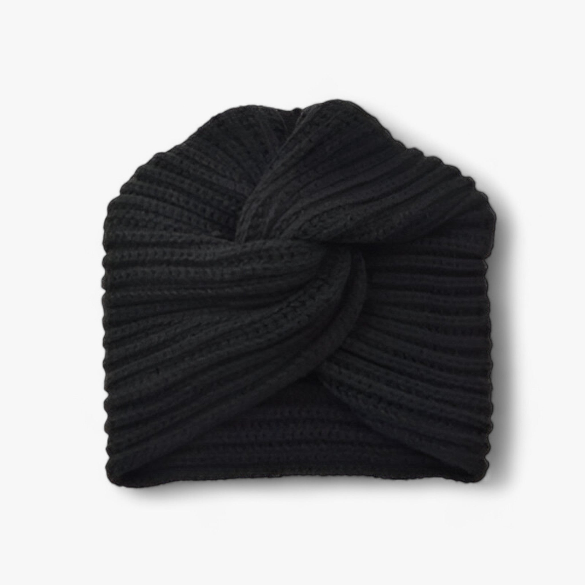 Turbante in maglia per donna - Comfort in cashmere Lana - Nero - bucket hats cashmere comfort donna hat lana maglia Sun Hats turbans turbante turbante maglia - Concept Palermo