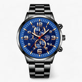 UR Elegant Herenhorloge van Zilver Roestvrij Staal, Waterdicht 5ATM, Saffierglas