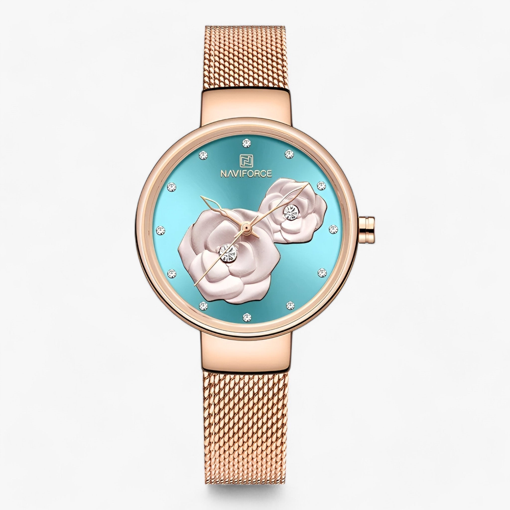 Orologio in Acciaio Inox con Maglia Singapore - Eleganza Senza Tempo per Ogni Occasione Donna - Azzurro cielo - accessories women acciaio donna eleganza Gifts for women inox maglia occasione ogni orologio women women watch wrist watches for women - Concept Palermo