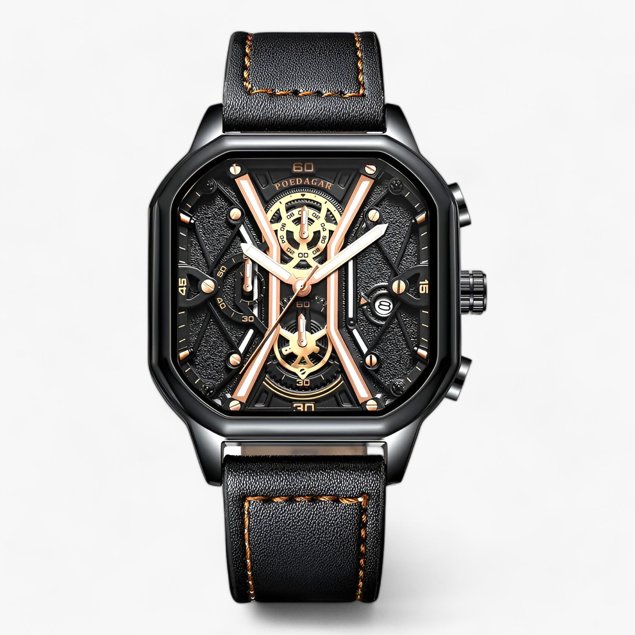 Orologio Cronografo Senza Tempo – Combinazione di Eleganza e Precisione Uomo - Oro Nero L - combinazione cronografo eleganza men orologio orologio cronografo precisione tempo uomo - Concept Palermo