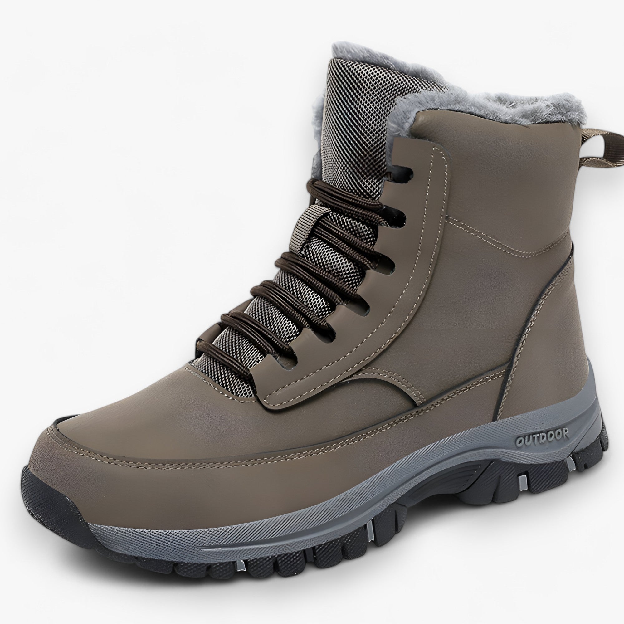 Stivali invernali da uomo - Impermeabili e caldi per uso all'aperto - Khaki - aperto BOOTS Boots men caldi impermeabili invernali Rainboots shoes stivali stivali invernali uomo - Concept Palermo
