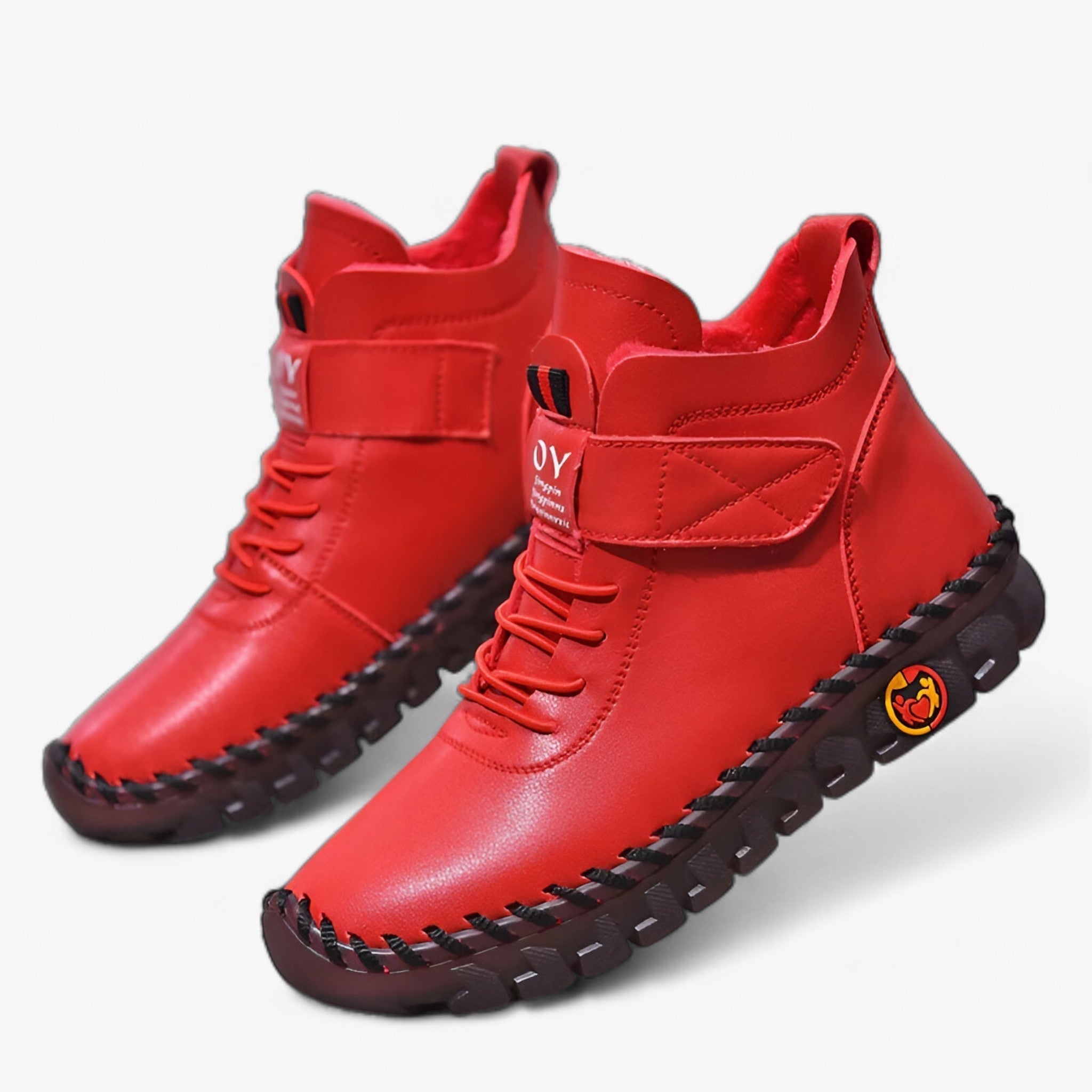 Stivali Ortopedici Impermeabili in Pelle Calda Uomo/Donna - Comfort Invernale - Rosso - caldi comfort fodera impermeabili invernale ortopedici pelle Populair-tag shoes shoes for women Shoes men Shoes women - Concept Palermo