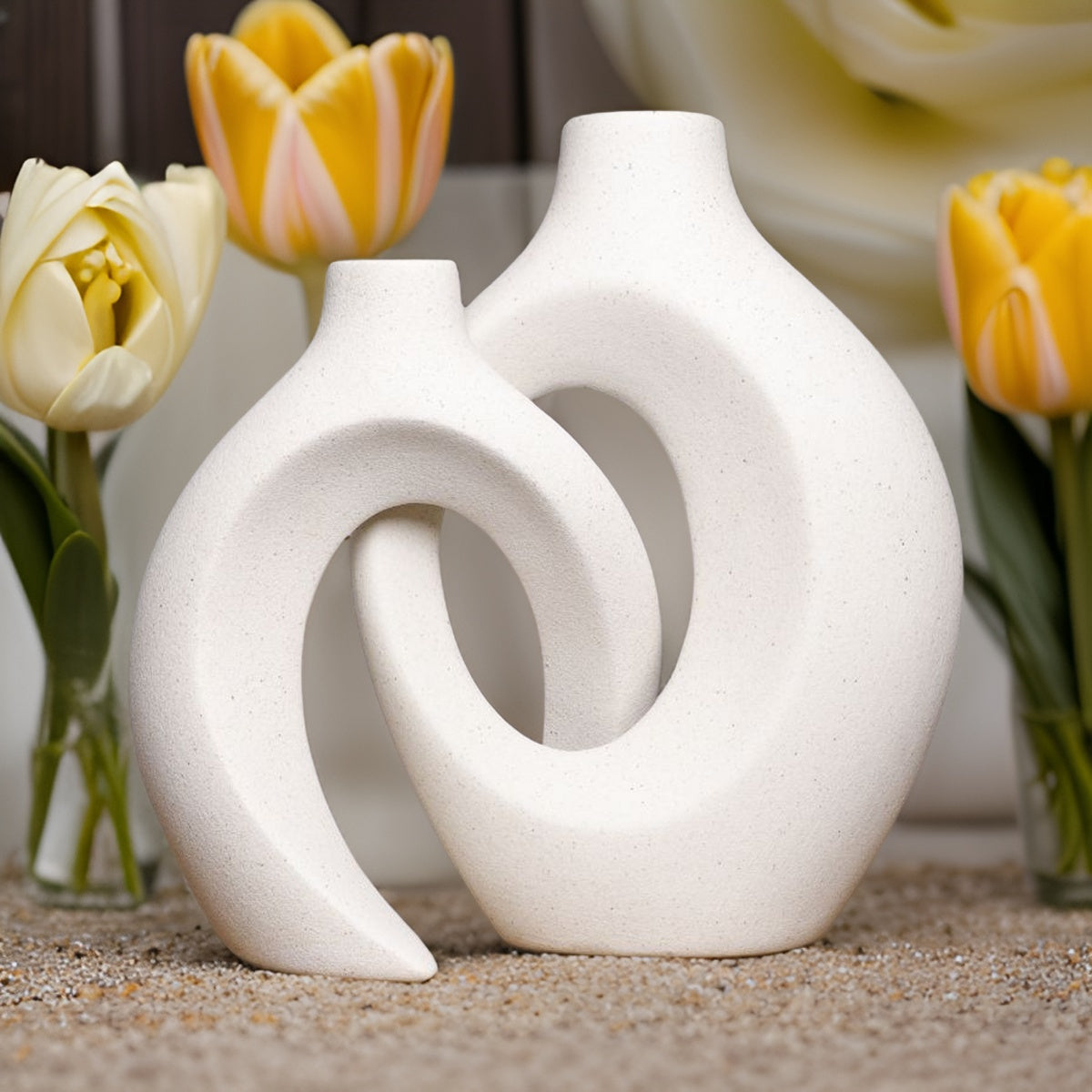 Vaso Intrecciato Moderno per Fiori, Decorazione Casa, Design Unico - - fiori home & garden intrecciati keramiek vaas vaas set vaso vaso fiori vazen verweven vaas - Concept Palermo