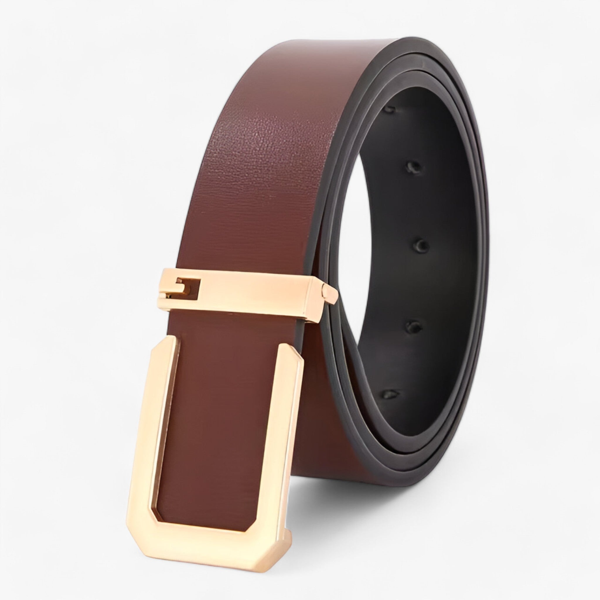 Cintura Uomo in Vera Pelle Nera - Lusso Artigianale per Stile Distinto - Giallo - cintura cintura vera pelle stile vera women's belt - Concept Palermo