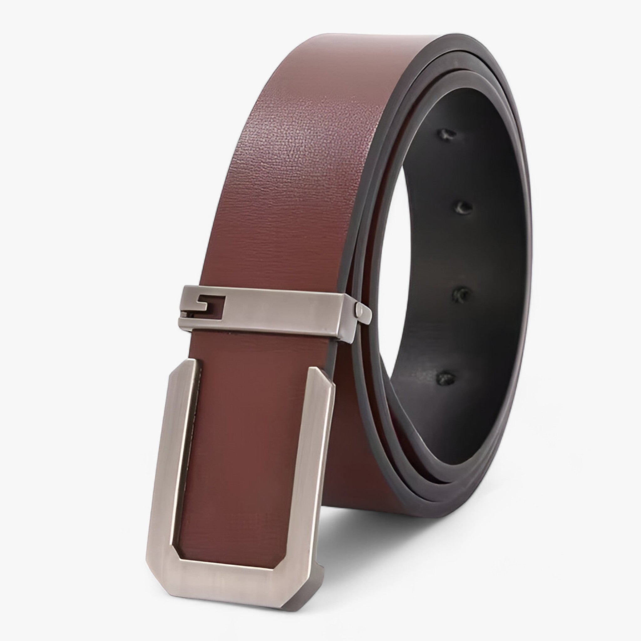 Cintura Uomo in Vera Pelle Nera - Lusso Artigianale per Stile Distinto - Grigio scuro - cintura cintura vera pelle stile vera women's belt - Concept Palermo