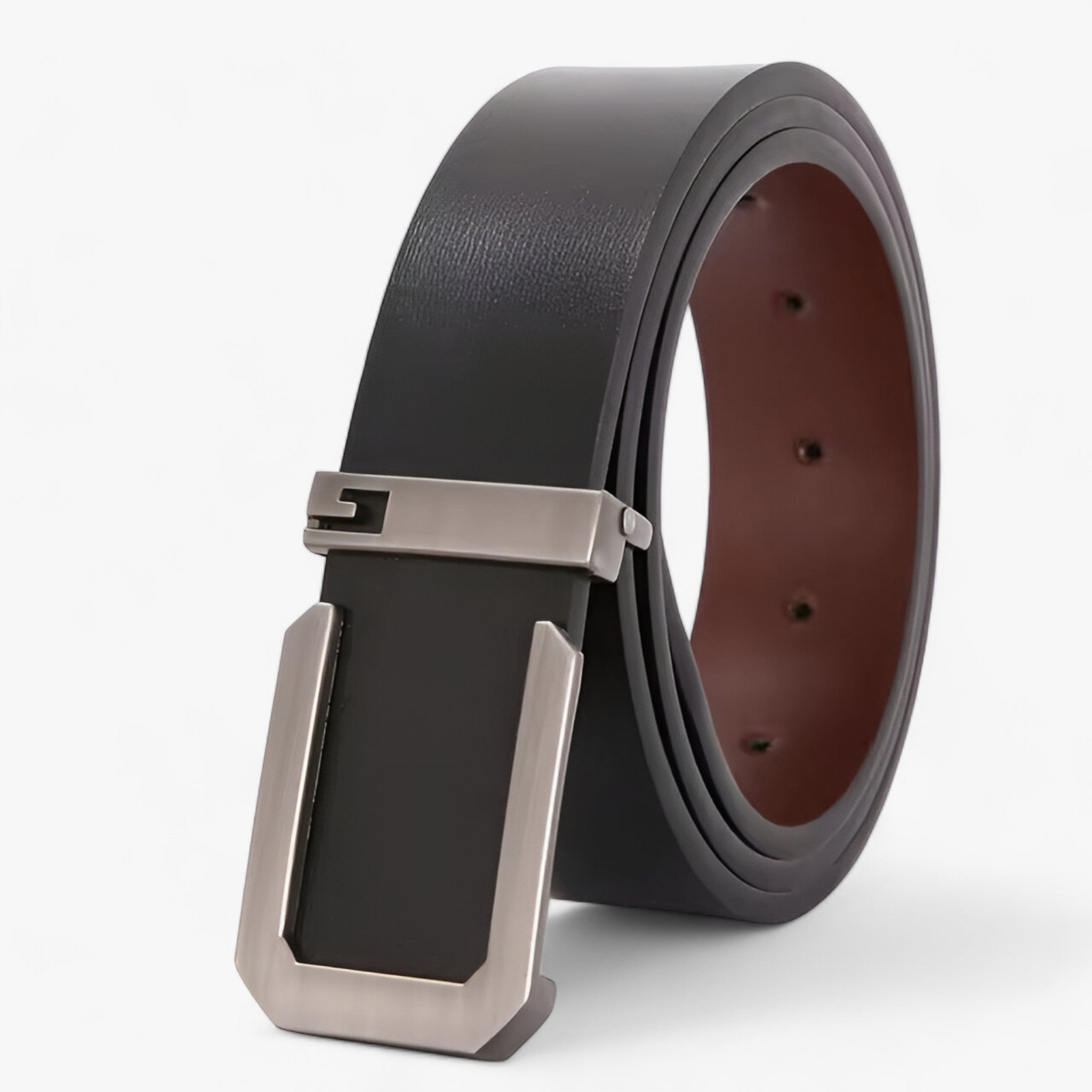 Cintura Uomo in Vera Pelle Nera - Lusso Artigianale per Stile Distinto - Grigio - cintura cintura vera pelle stile vera women's belt - Concept Palermo