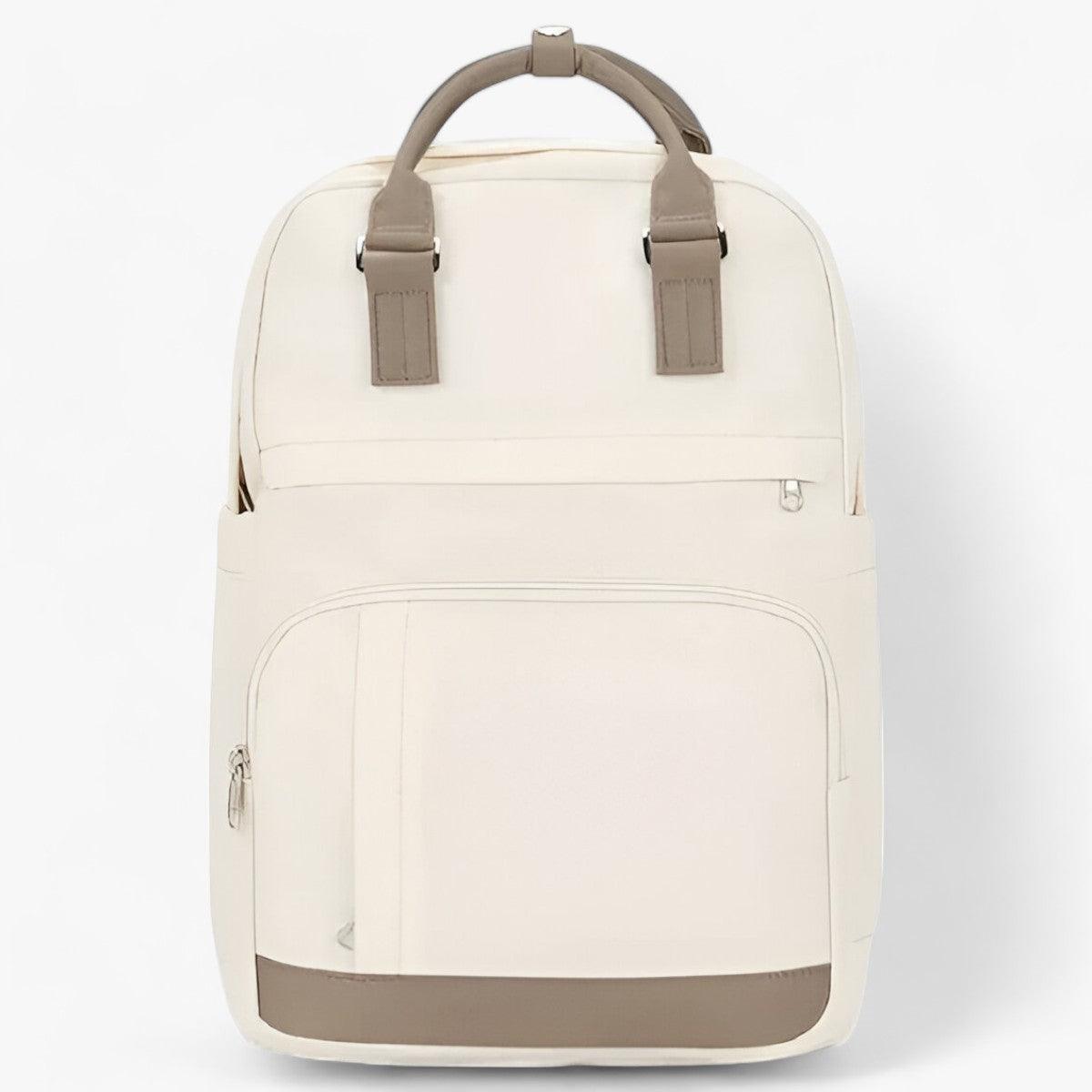 Zaino impermeabile - versatilità urbana - Beige - Arcuate Shoulder Strap Backpacks bags China (mainland) Guangdong impermeabile Likros Mainland China nylon Preppy Style Silt Pocket soft handle Softback Solid urbana versatilità WOMEN zaino zaino impermeabile zipper - Concept Palermo