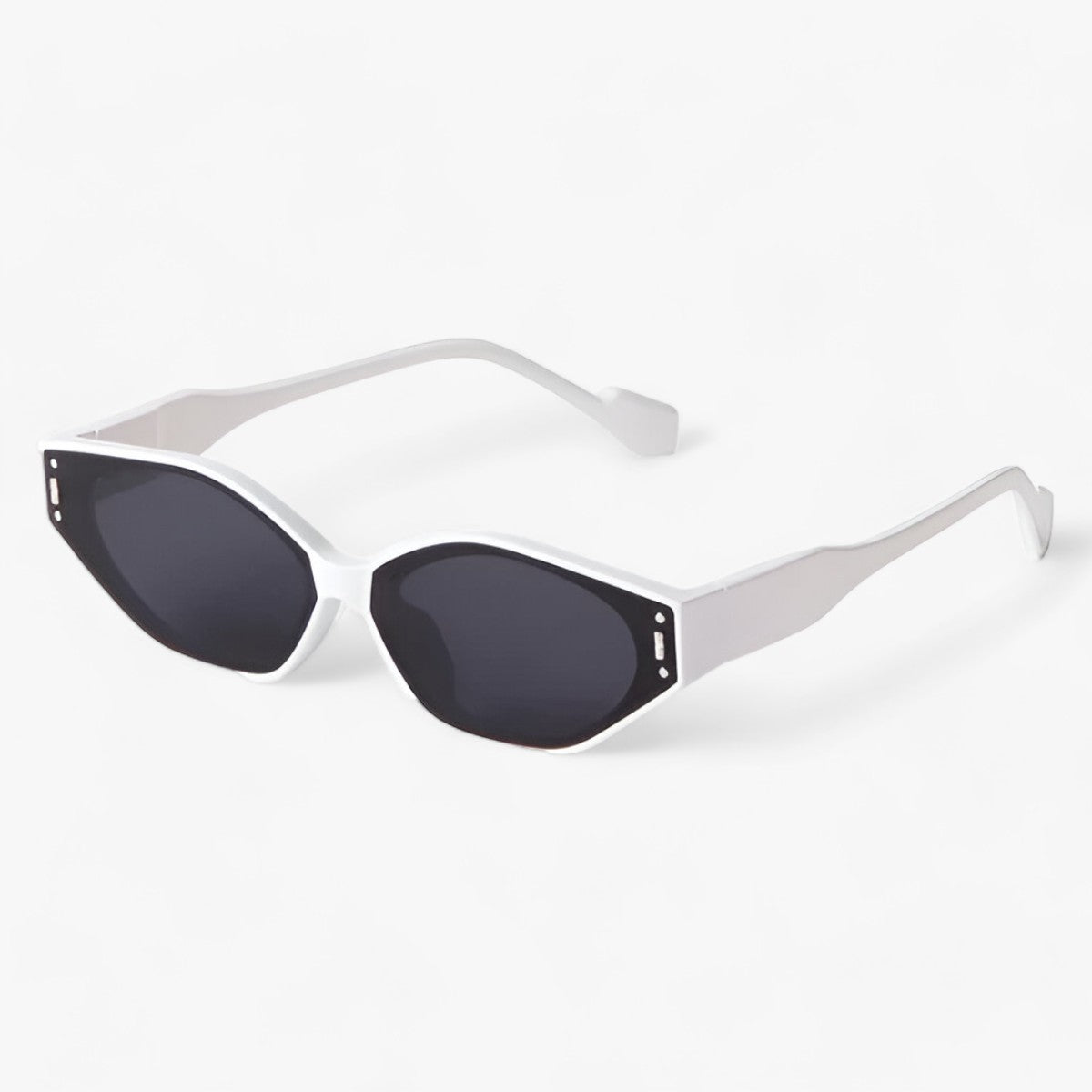 Occhiali da sole in miglio irregolari unici e alla moda - Bianco Grigio - 38mm 65mm ADULT alla Anti-reflective CE China (mainland) EYEWEAR irregolari LAURINNY Mainland China miglio moda occhiali occhiali sole Polycarbonate Rectangle resin S792 sole sunglasses UV400 WOMEN - Concept Palermo