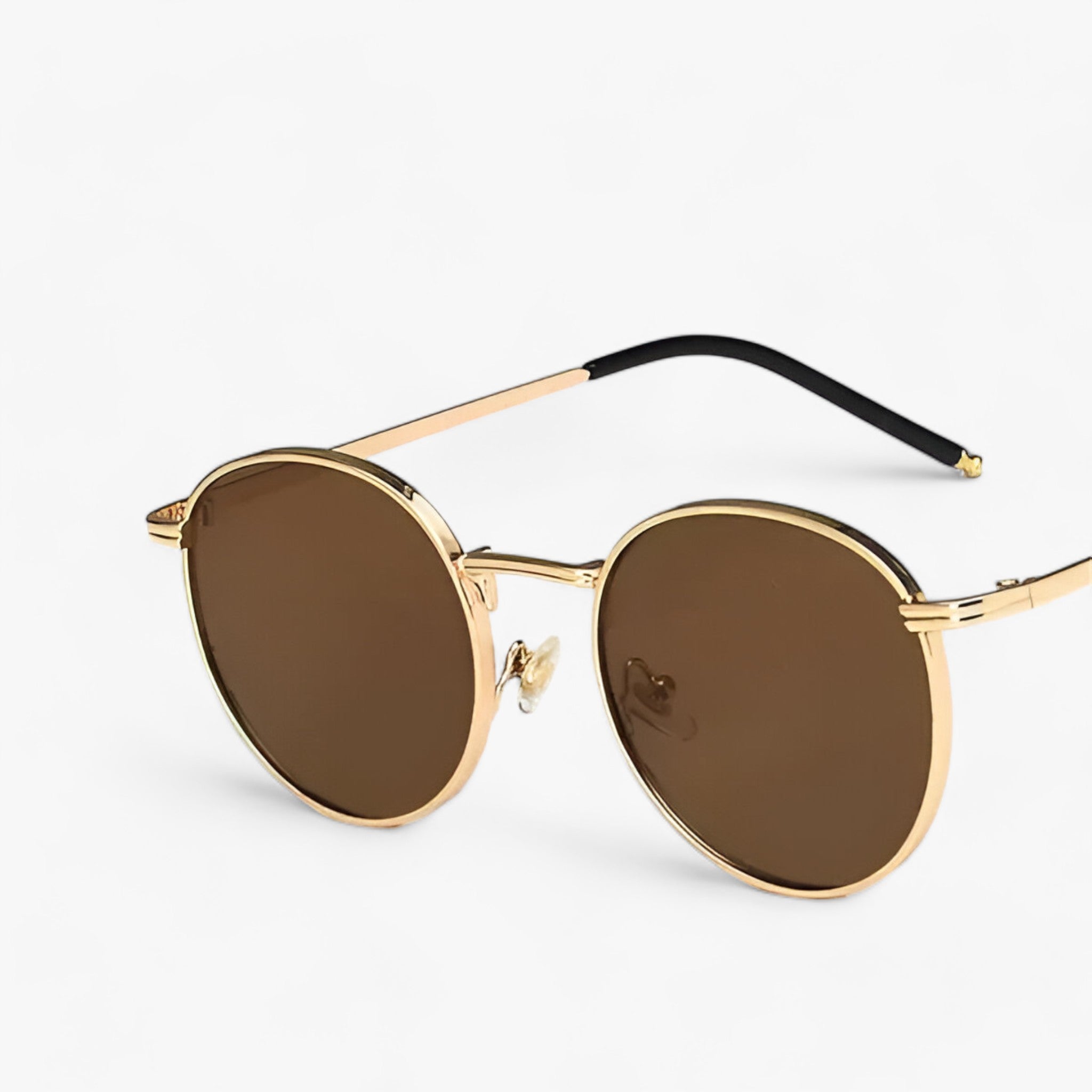 Occhiali da sole di design - Lenti rotonde versatili per l'uso quotidiano - Tè dorato - 1.85inch 1.97inch ADULT ALLOY China (mainland) design EYEWEAR gootrades lenti Mainland China NONE occhiali occhiali sole Polycarbonate punk quotidiano rotonde Round Sun Glasses sole sunglasses UV400 WOMEN - Concept Palermo