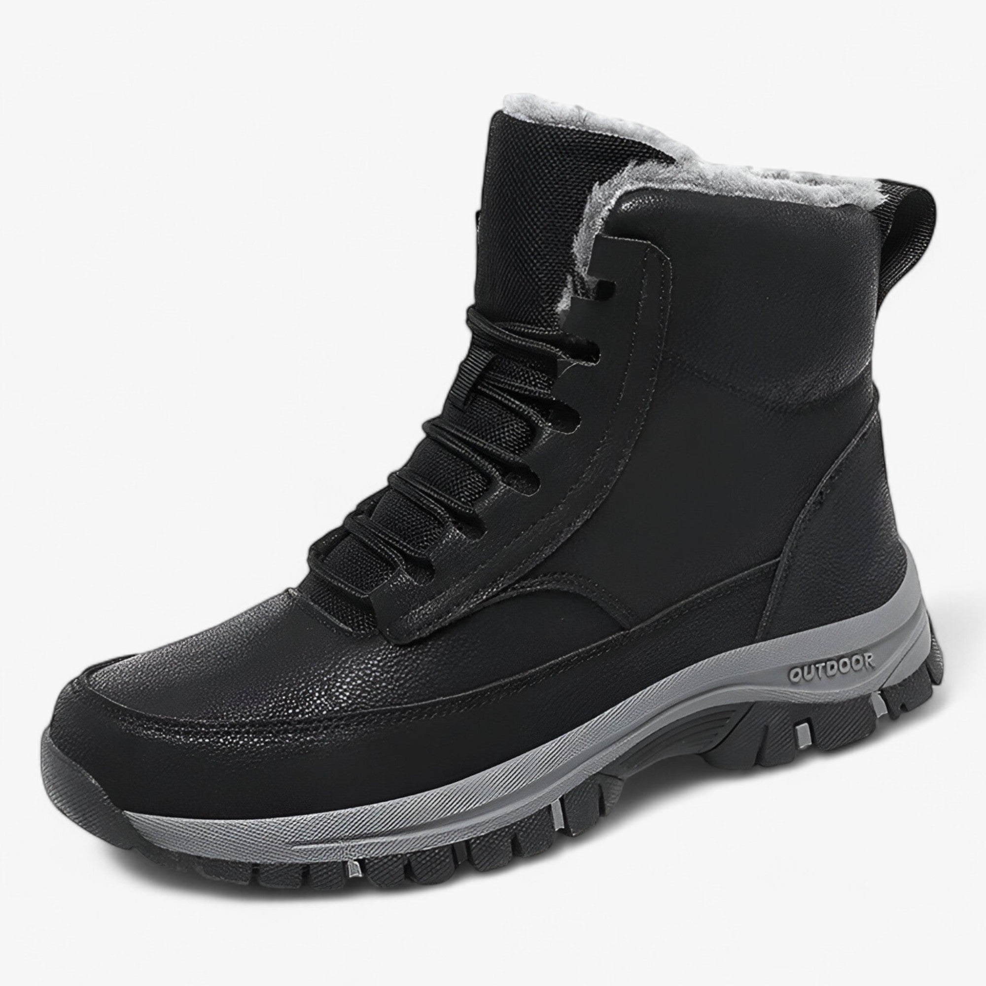 Stivali da neve in pelle impermeabile - Ultra caldi e pratici per uomo - Nero - caldi impermeabile neve pelle pratici shoes shoes for women Shoes men Shoes women stivali stivali neve - Concept Palermo