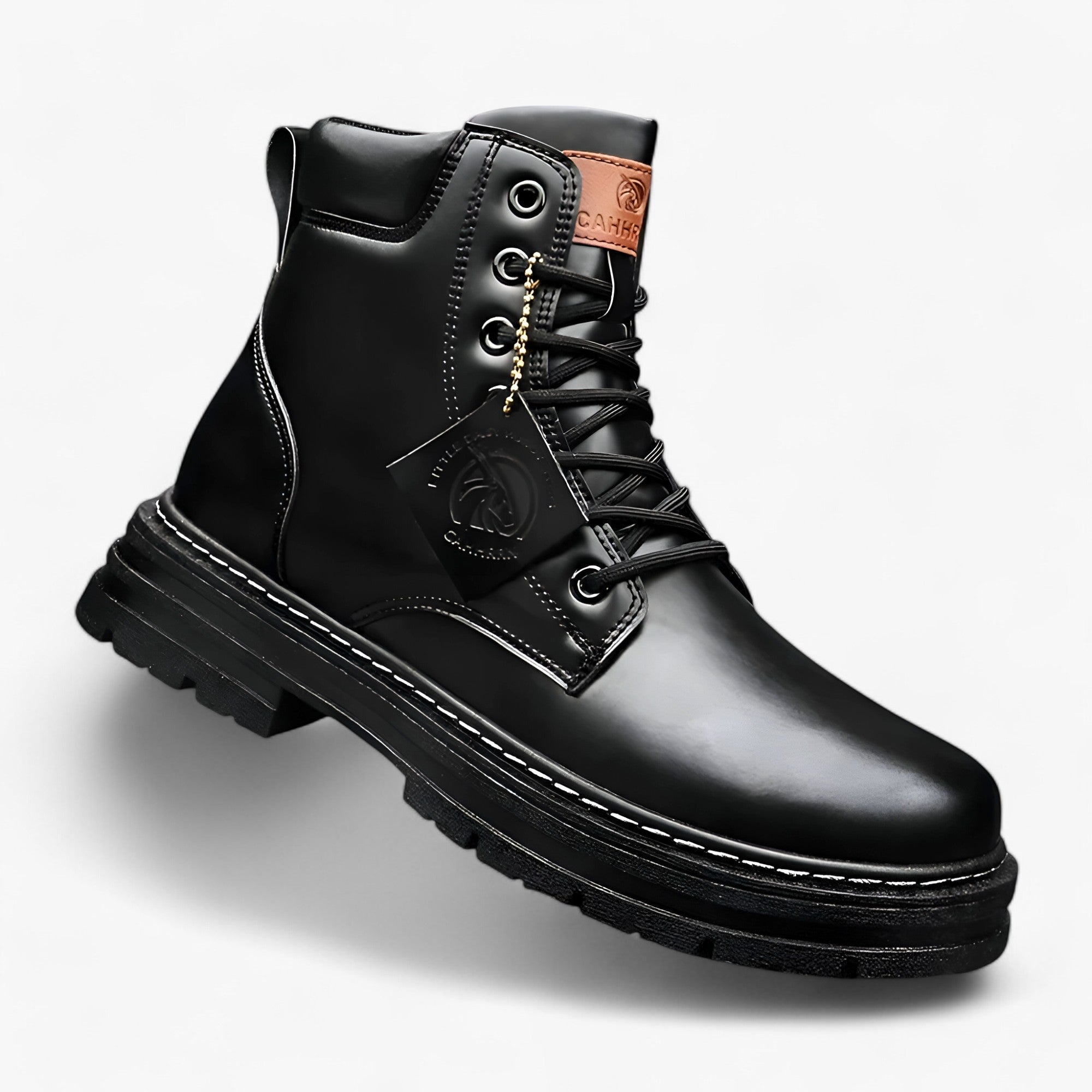Stivali alti da uomo - Sostenibilità alla moda per l'inverno - Nero - alla alti BOOTS Boots men inverno men moda shoes sostenibilità stivali stivali alti - Concept Palermo