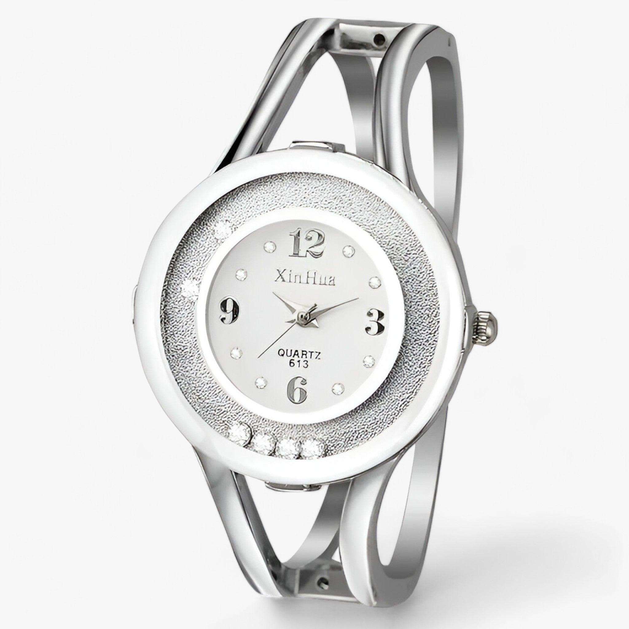Orologio Bangle Modaiolo Stile per Donne - Bianco - bangle donne modaiolo orologio orologio bangle stile watches wistwatches - Concept Palermo