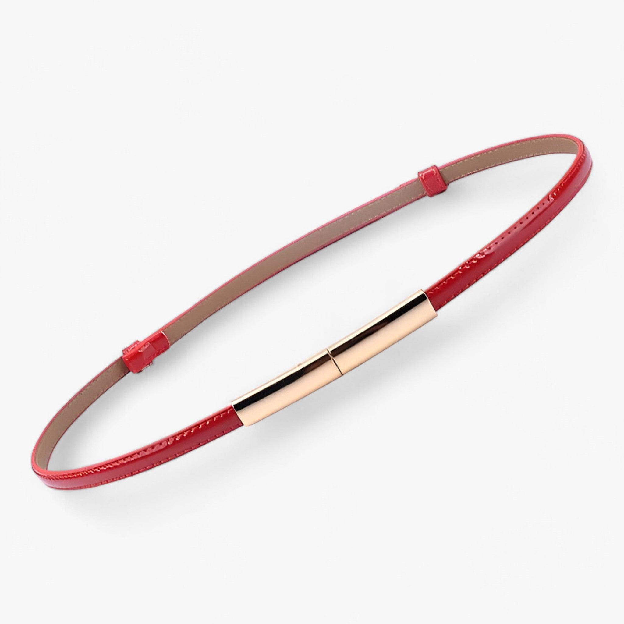 Cintura Uomo in Vera Pelle Nera/Marrone, Elegante e Regolabile per Abito o Jeans - Rosso 95cm - belts cintura cintura pelle dimitri | cintura in pelle regolabile - €25 pelle regolabile waist belt for women women belt genuin leather women belt round - Concept Palermo