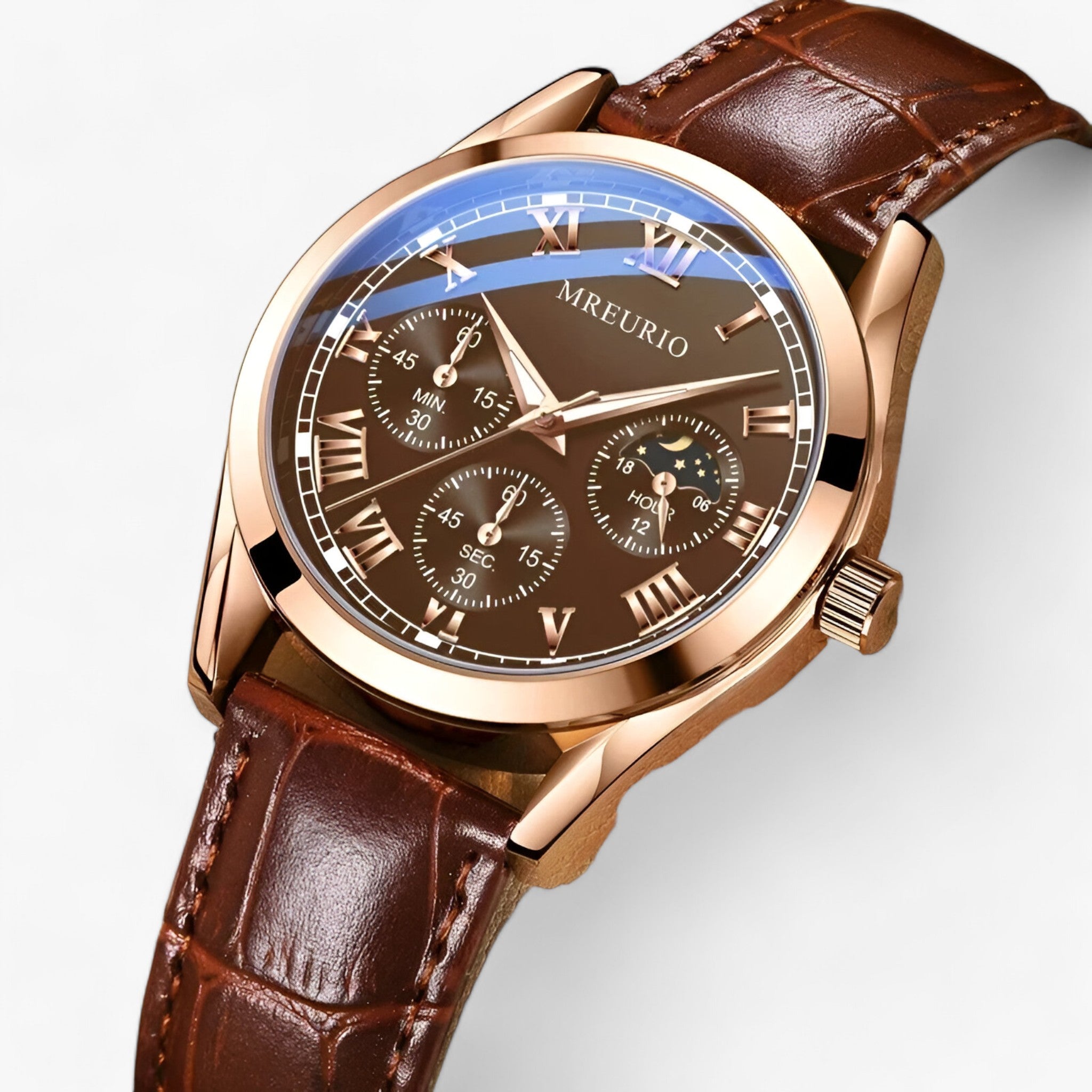 Orologio da uomo con meccanismo al quarzo - Orologio da business con cinturino in pelle di lusso - - business cinturino meccanismo orologio orologio uomo pelle quarzo Smart Watches uomo watches WATCHES FOR MEN wistwatches - Concept Palermo