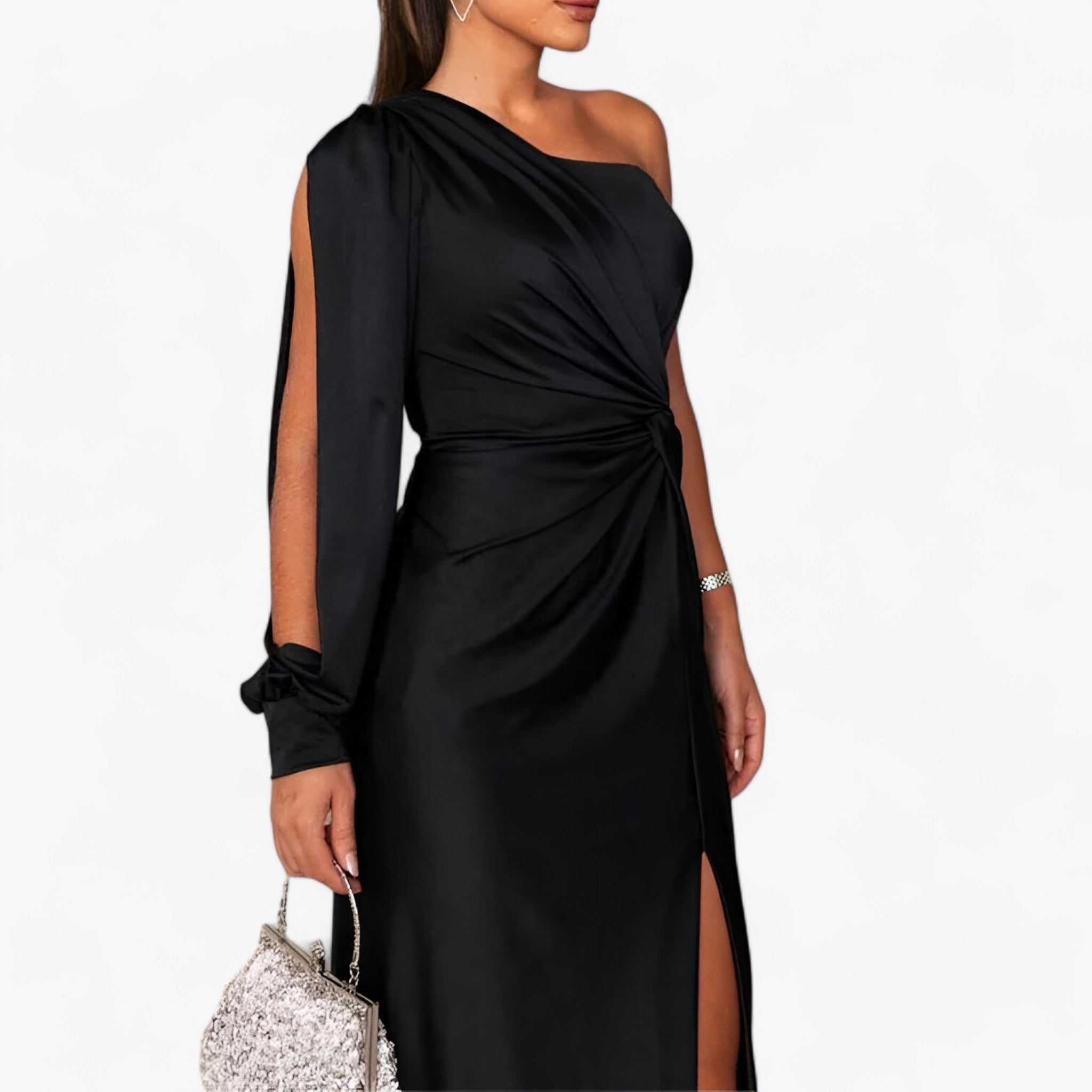 In seta confortevole Donna - Nero - casual dress casual dresses confortevole cute summer dress donna dress dresses dresses for women 2024 ES DRESSES floral dresses Going out dress Holiday Dress knit_dresses Long Dress Maxi dress Maxi Dresses Party dress party dresses seta seta confortevole summer dress Wedding guest dress - Concept Palermo