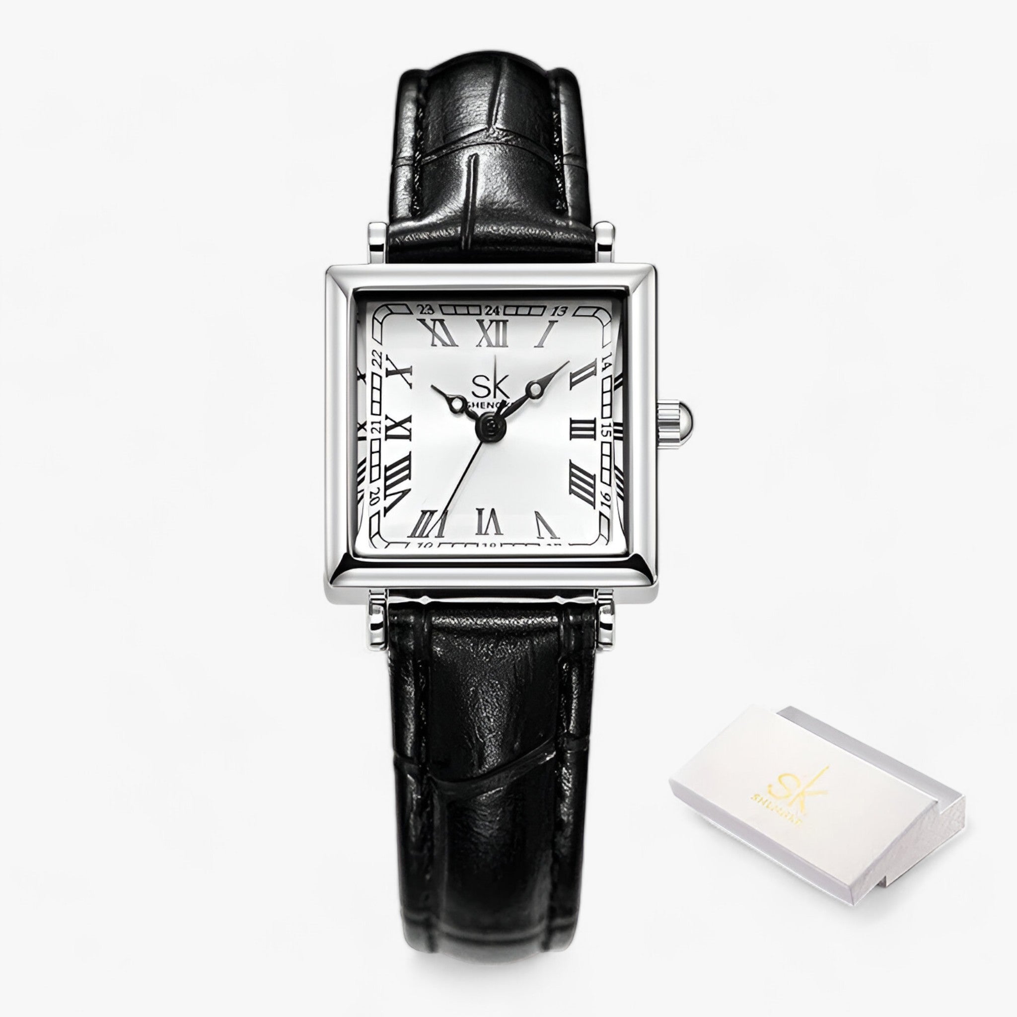 Orologio da donna quadrato: bello ed per le occasioni speciali Pelle - Nero - donna Elegant watch female watch occasioni orologio orologio donna pelle quadrato speciali watches wrist watches for women - Concept Palermo