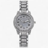 Modieus luxe horloge met diamanten voor dames, staal