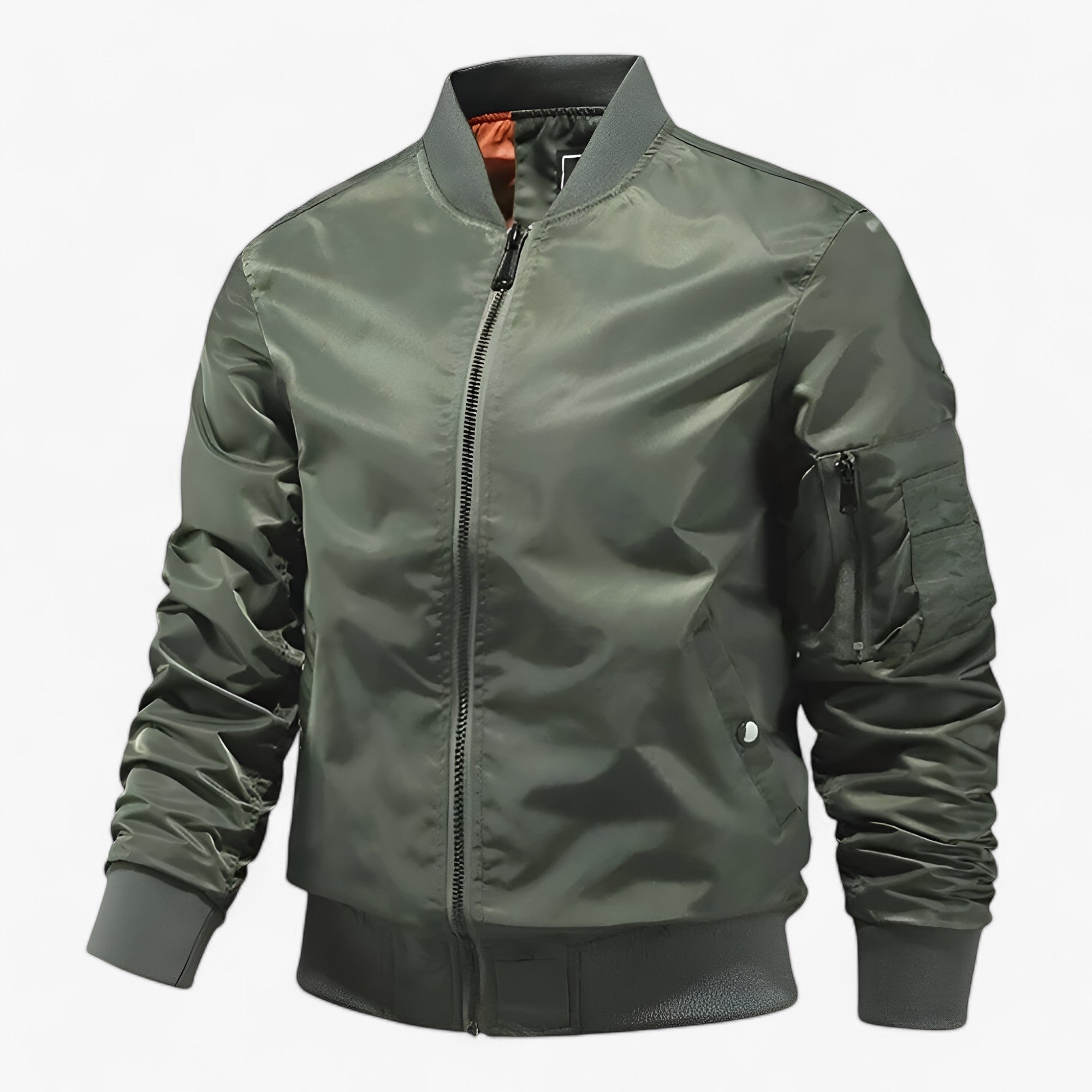 Giacca da pilota Aero Uomo - Giacca da volo con colletto rialzato Unicolore - Verde oliva - aero colletto giacca giacca pilota jacket jacket for men Jackets & Coats men's coats & jackets Outerwear & Jackets pilota rialzato unicolore winter jacket Winter jacket men - Concept Palermo