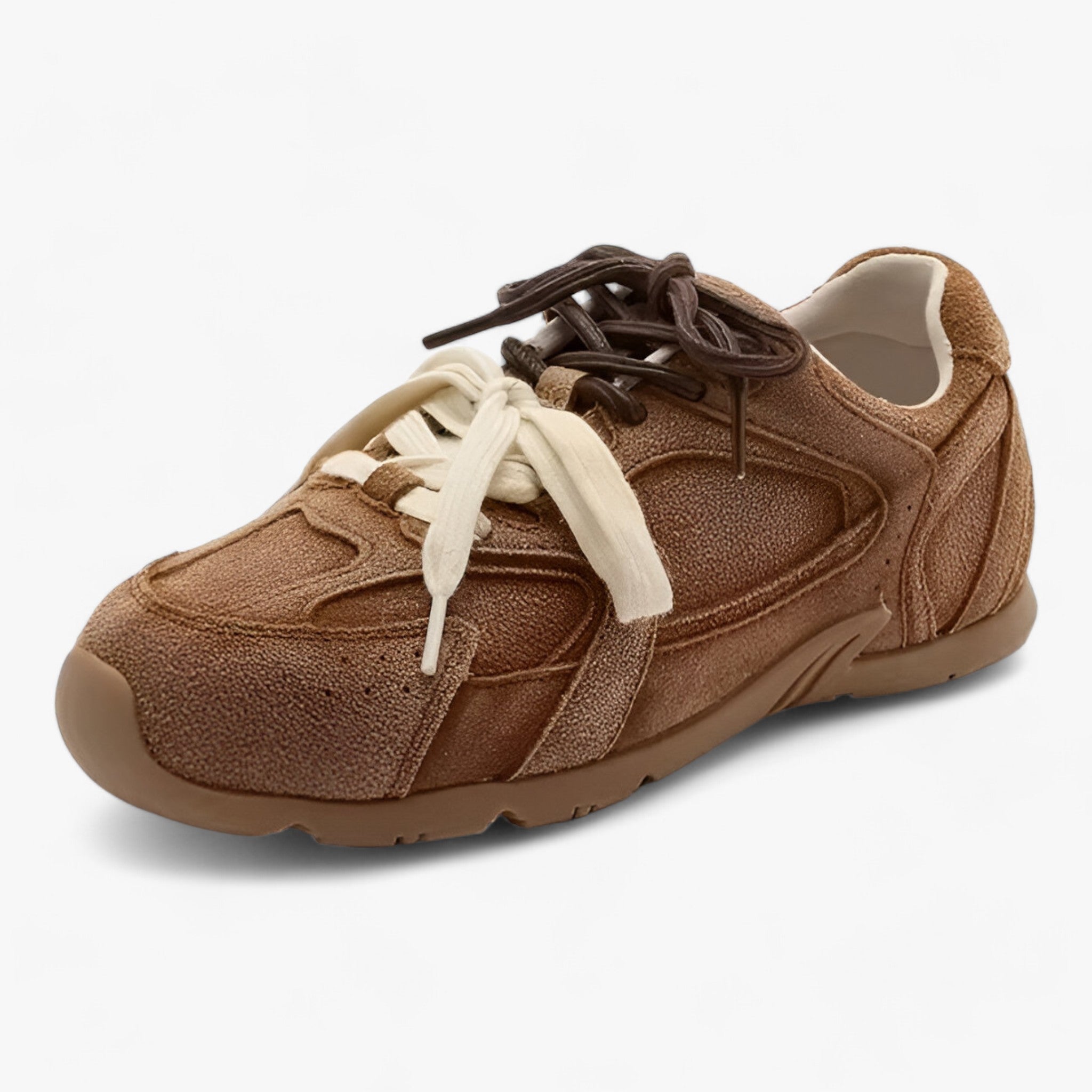 Scarpe in Vera Pelle - Comfort in Stile Retro Donna - marrone - comfort donna pelle retro scarpe scarpe vera shoes Shoes women stile - Concept Palermo