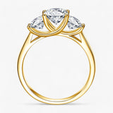 Bague en moissanite or jaune - Un éclat de luxe Femme