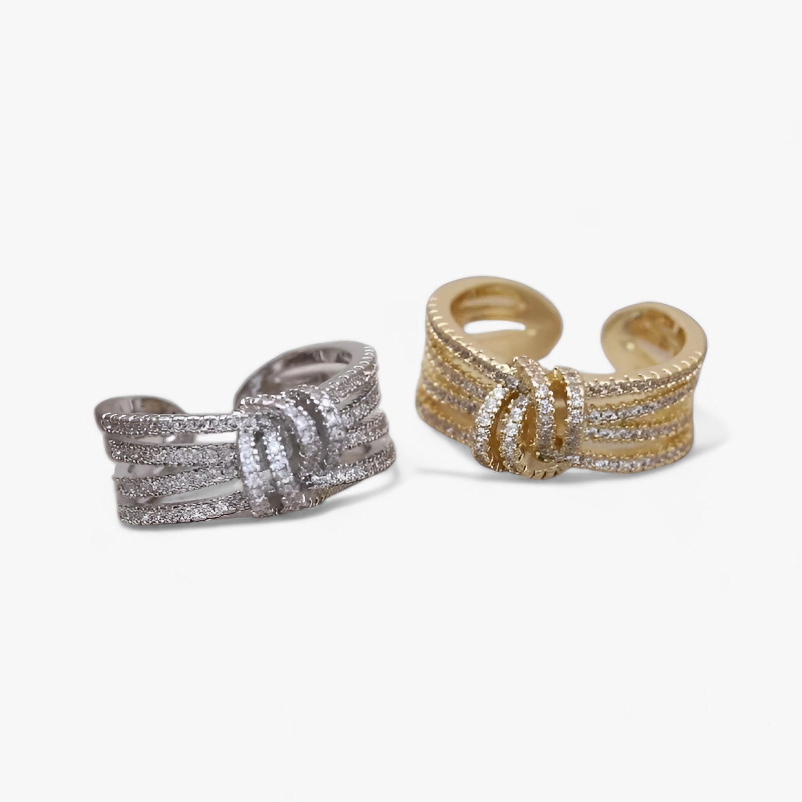 Anello in zirconia 14K placcato oro in design aperto alla moda Donna - - alla anello anello zirconia aperto Brass CROSS cubic zirconia design donna fashion jewelry Mainland China moda Mood Tracker party Pave Setting Rings Three branches TRENDY Wedding Bands Women Zhejiang - Concept Palermo