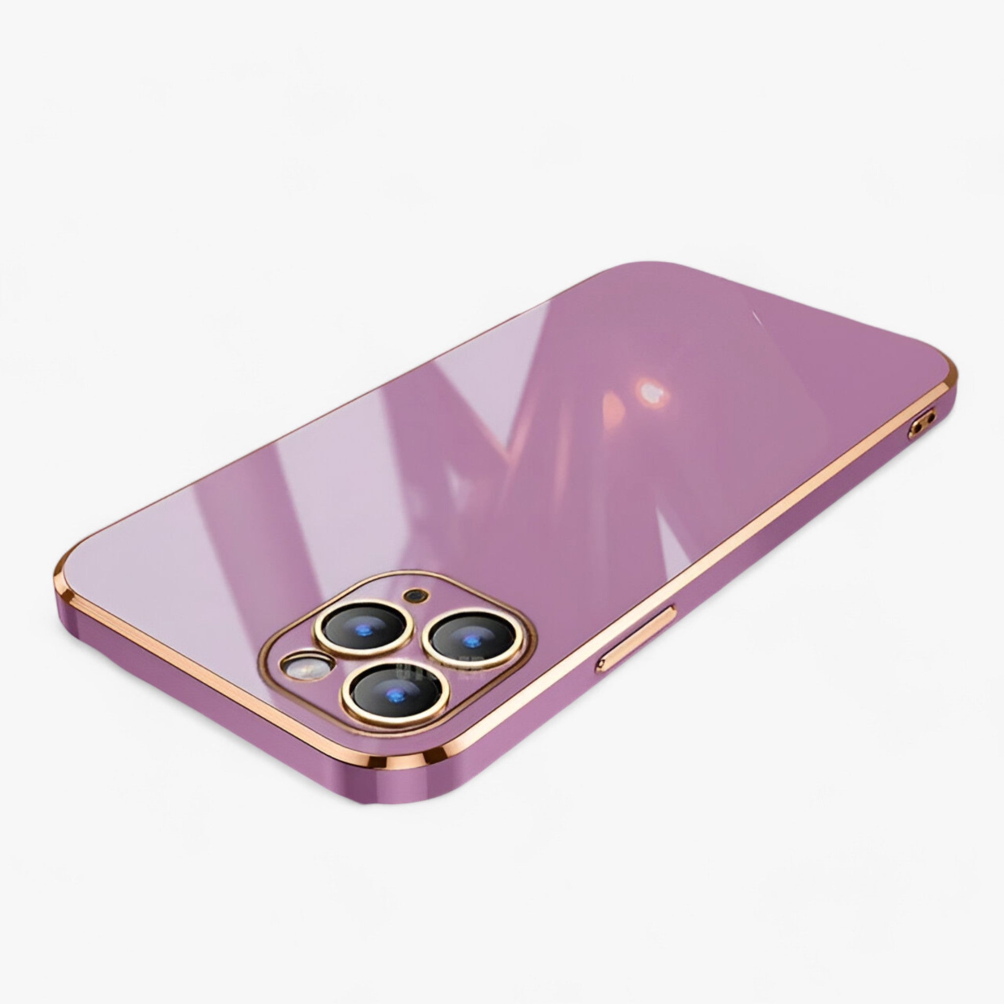 Custodia per telefono con filo dorato: e protettiva per iPhone Serie Silicone - Fiori di ciliegio Viola - Cell Phone Pocket custodia custodia telefono Fashion Phone Case filo gadgets iphone iPhone 11 iPhone 12 12 iPhone 13 iPhone 14 iPhone case Luxe iPhone Case protettiva serie silicone - Concept Palermo