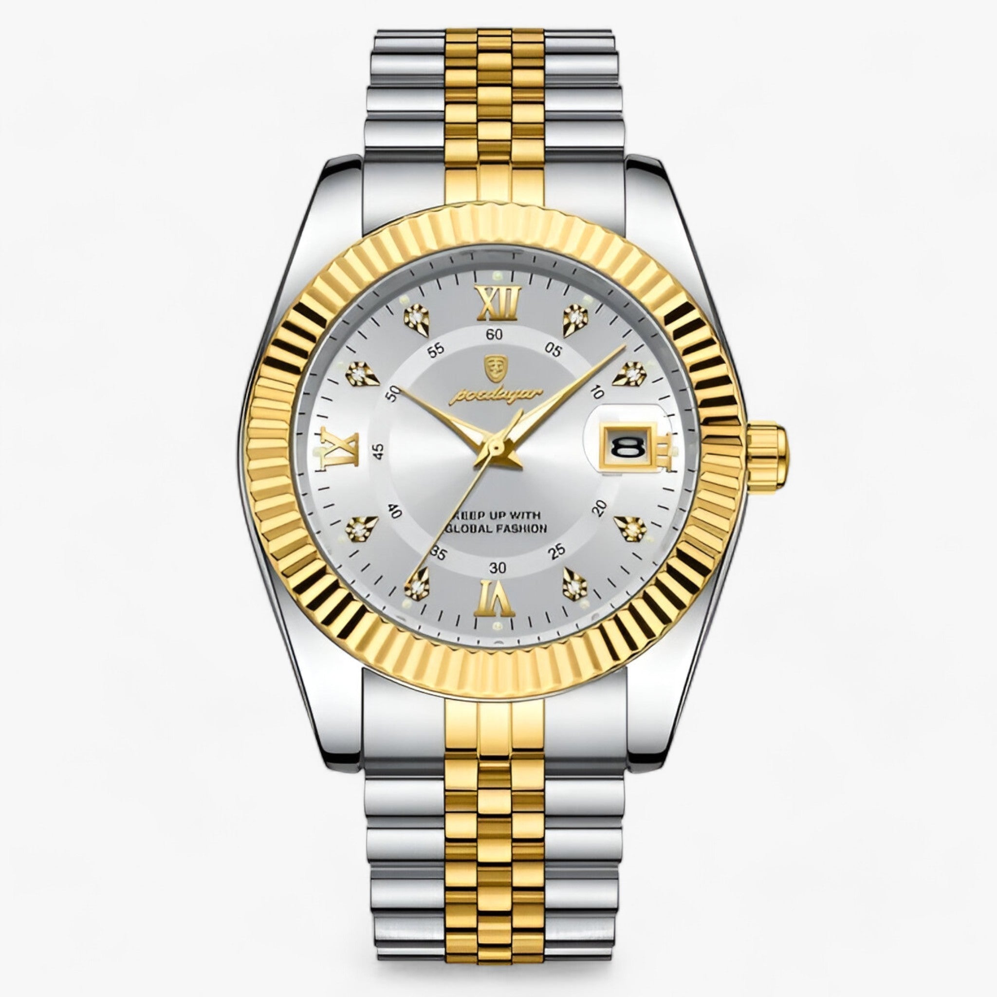 Orologio Uomo Elegante al Quarzo | Acciaio Inossidabile Finitura Lusso - Oppure Bianco - acier cross-from-marche-lino-16258835022173 montre homme montre quartz New-google quartz wristwatches Smart Watches Smartwatch watch watches WATCHES FOR MEN Wristwatch - Concept Palermo