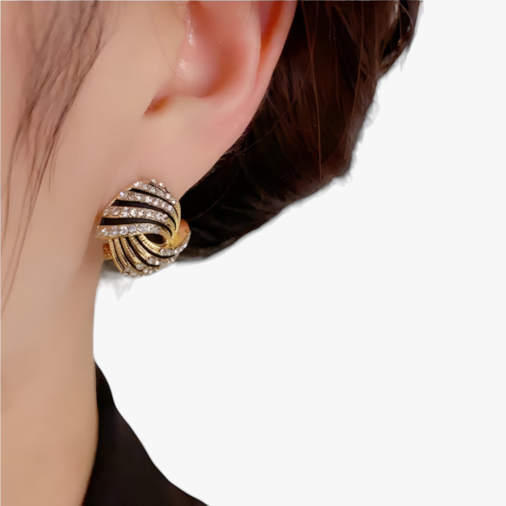 Orecchini a cerchio in argento con spirale della calma - Semplice bellezza in design artistico - - artistico bellezza calma cerchio Copper design EARRINGS fashion jewelry Mainland China Metal orecchini orecchini cerchio QD059 Round Shandong Stud Earrings TRENDY Women - Concept Palermo
