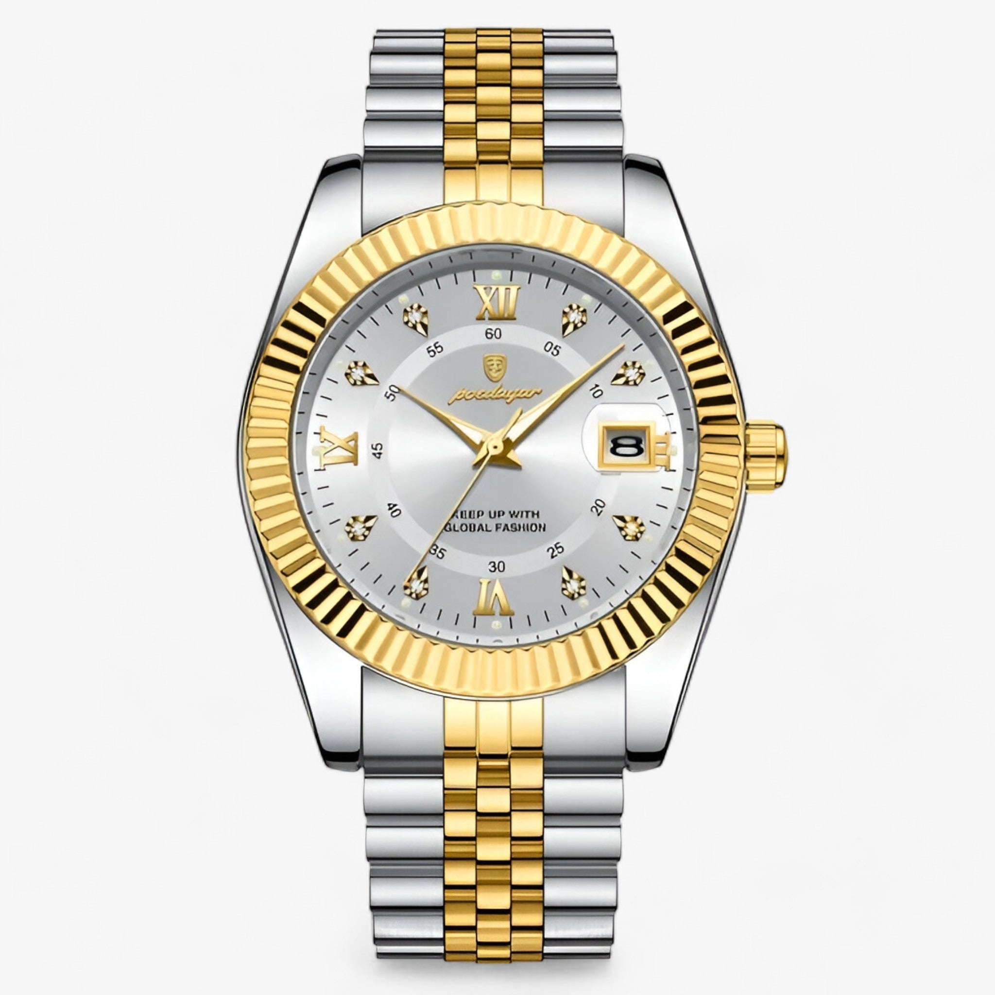 Orologio da uomo al quarzo in acciaio inossidabile - Oro Bianco - acciaio inossidabile orologio orologio uomo quartz wristwatches quarzo Smart Watches Smartwatch uomo watch watches WATCHES FOR MEN Wristwatch - Concept Palermo