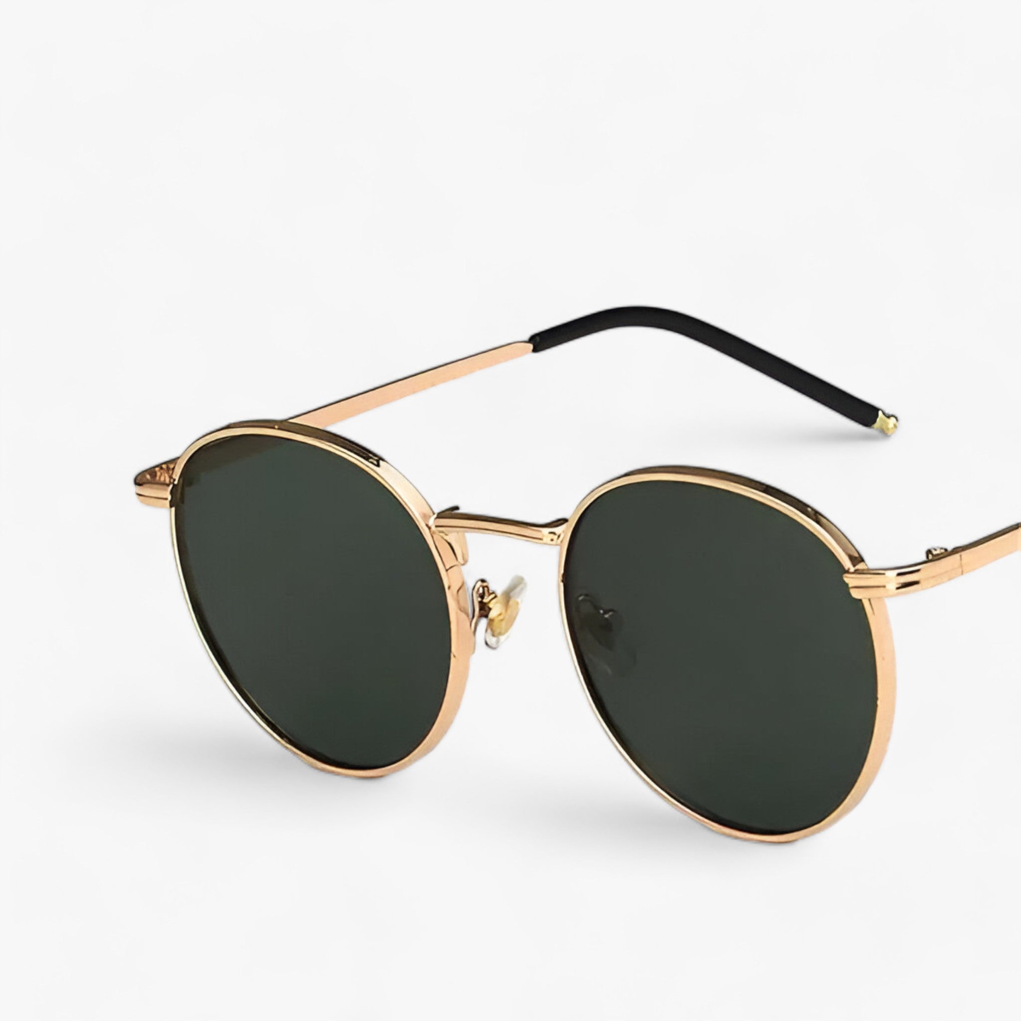 Occhiali da sole di design - Lenti rotonde versatili per l'uso quotidiano - Oro Verde Oliva - 1.85inch 1.97inch ADULT ALLOY China (mainland) design EYEWEAR gootrades lenti Mainland China NONE occhiali occhiali sole Polycarbonate punk quotidiano rotonde Round Sun Glasses sole sunglasses UV400 WOMEN - Concept Palermo