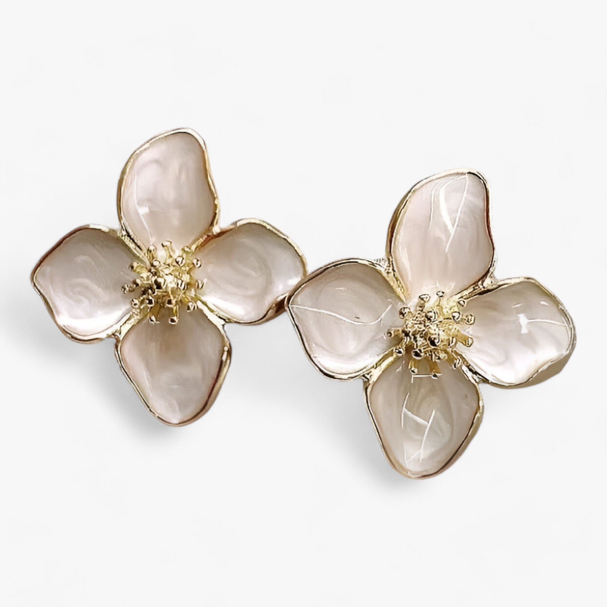 Orecchini Fiore Rosso Lusso Donna - Stile Vintage Elegante - Bianco - donna Earrings flower jewelry orecchini orecchini flower retro stainless earrings Stud Earrings Vintage Earrings - Concept Palermo